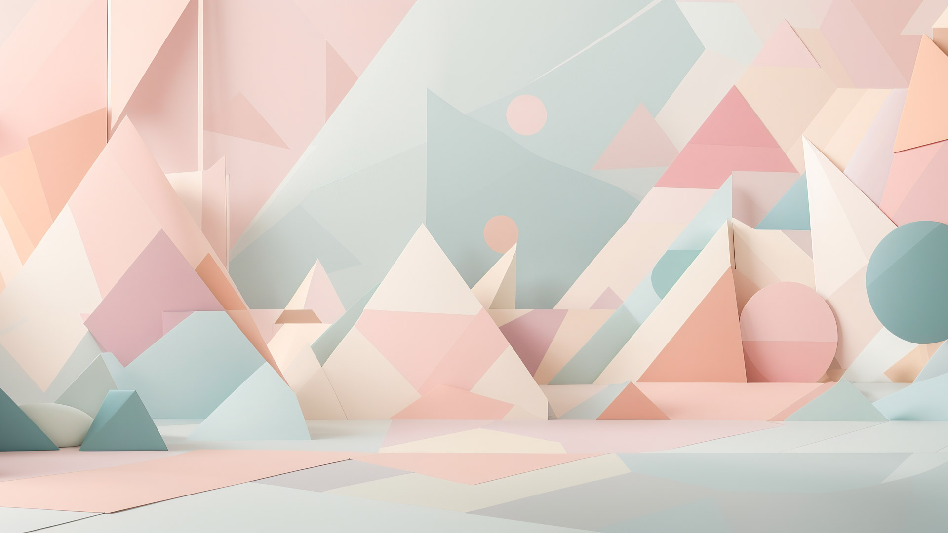 Transform your digital space with abstract art wallpaper HD, a serene and modern aesthetic blending soft pastels and geometric shapes.