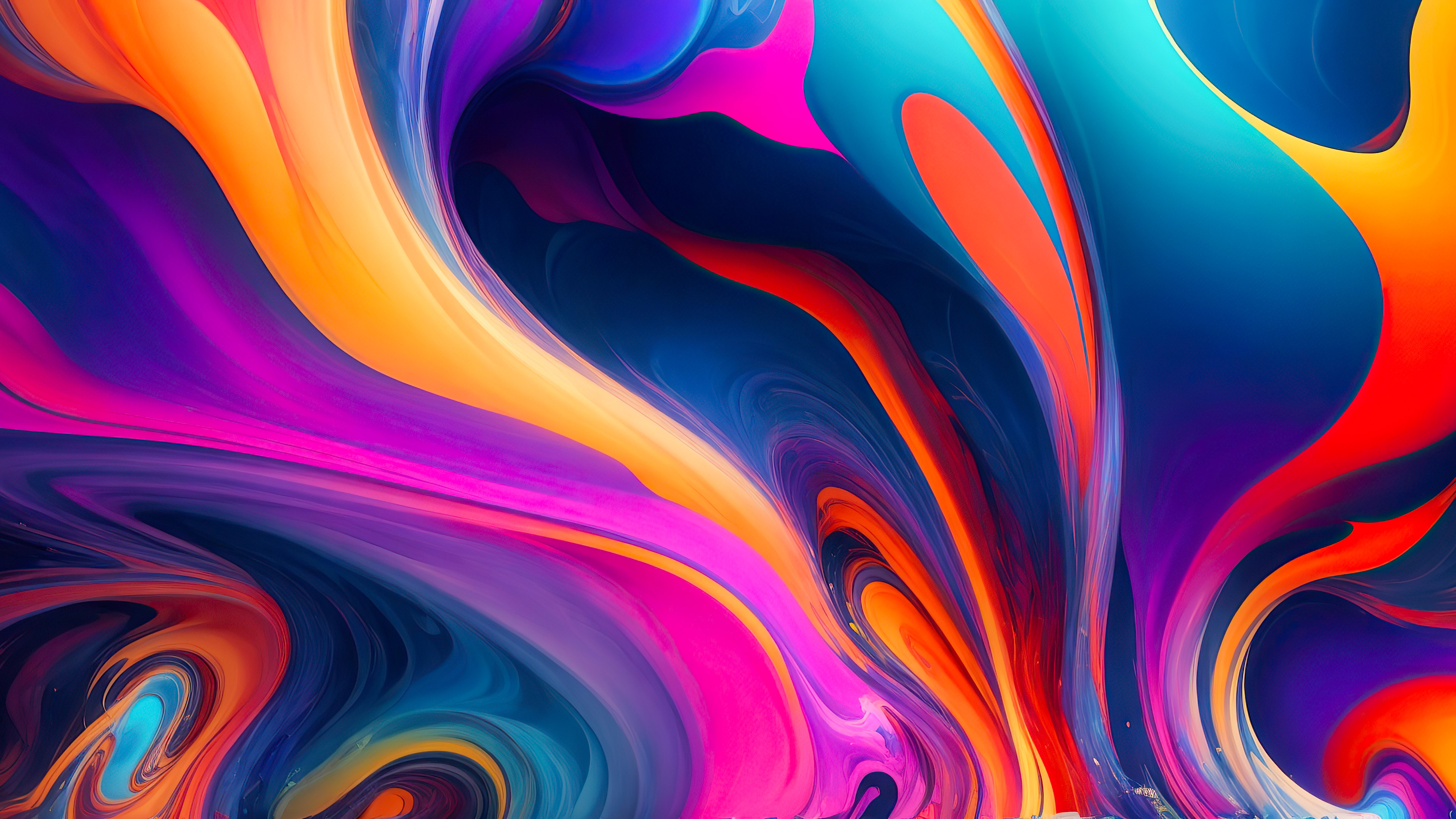 Immerse yourself in a colorful abstract art wallpaper, featuring complex work and a sense of chaos and spiritualism that sparks creativity.