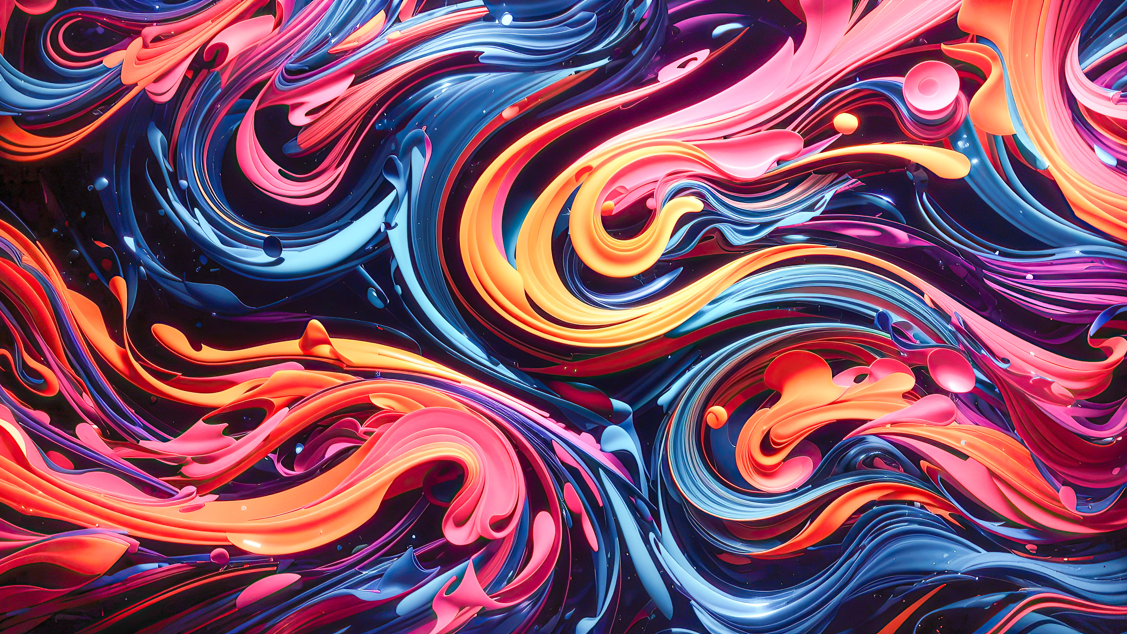 Immerse yourself in the vibrant neon colors of a 4K abstract wallpaper, adding a touch of contemporary elegance.