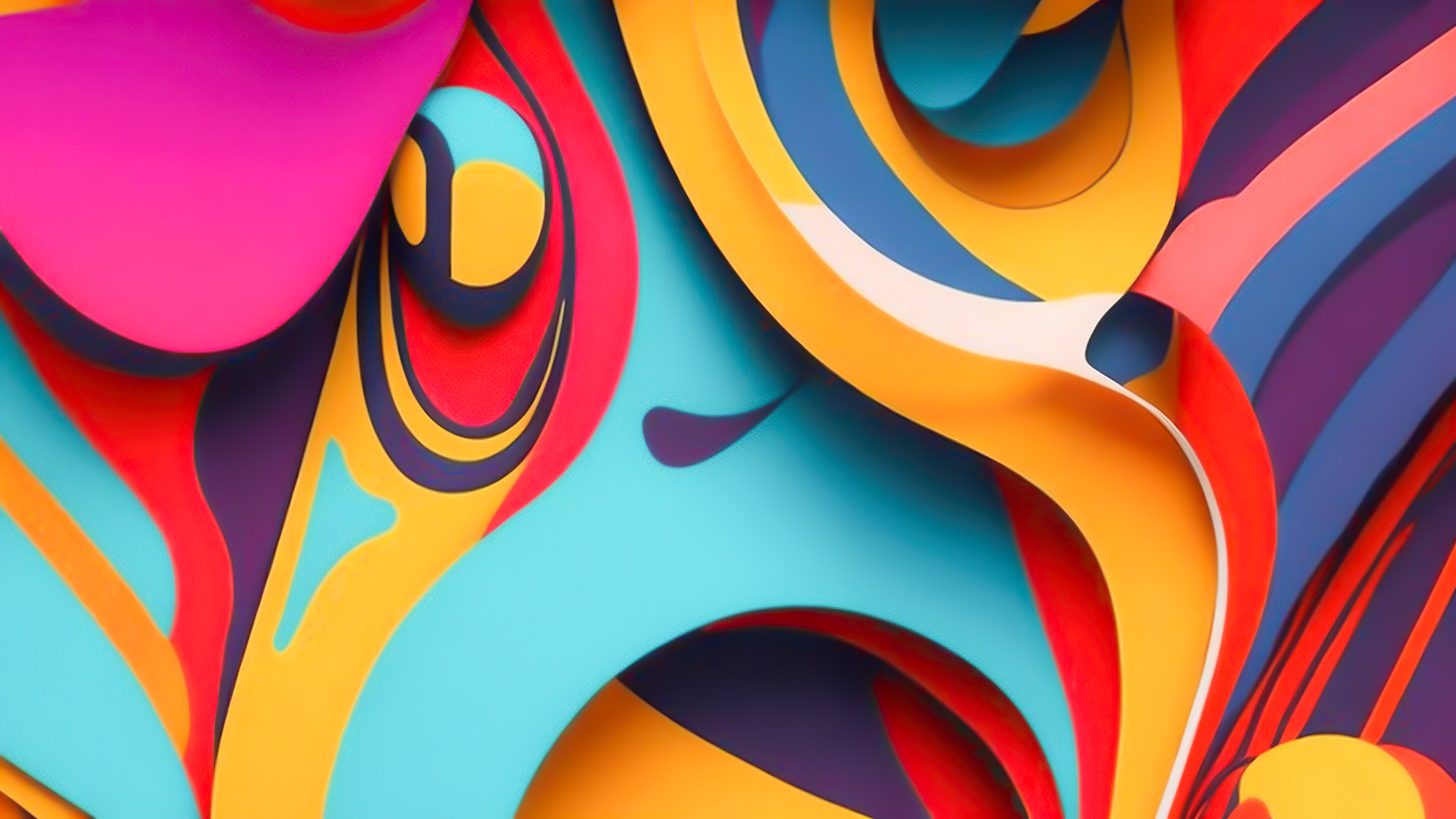 Elevate your desktop with a burst of color and energy with a dynamic abstract wallpaper.