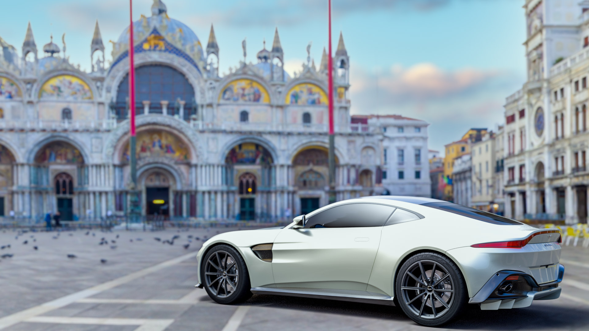 Immerse yourself in the elegance of the Aston Martin Vantage in our 1080p car wallpaper, unveiling exclusive full HD designs to elevate your digital space.