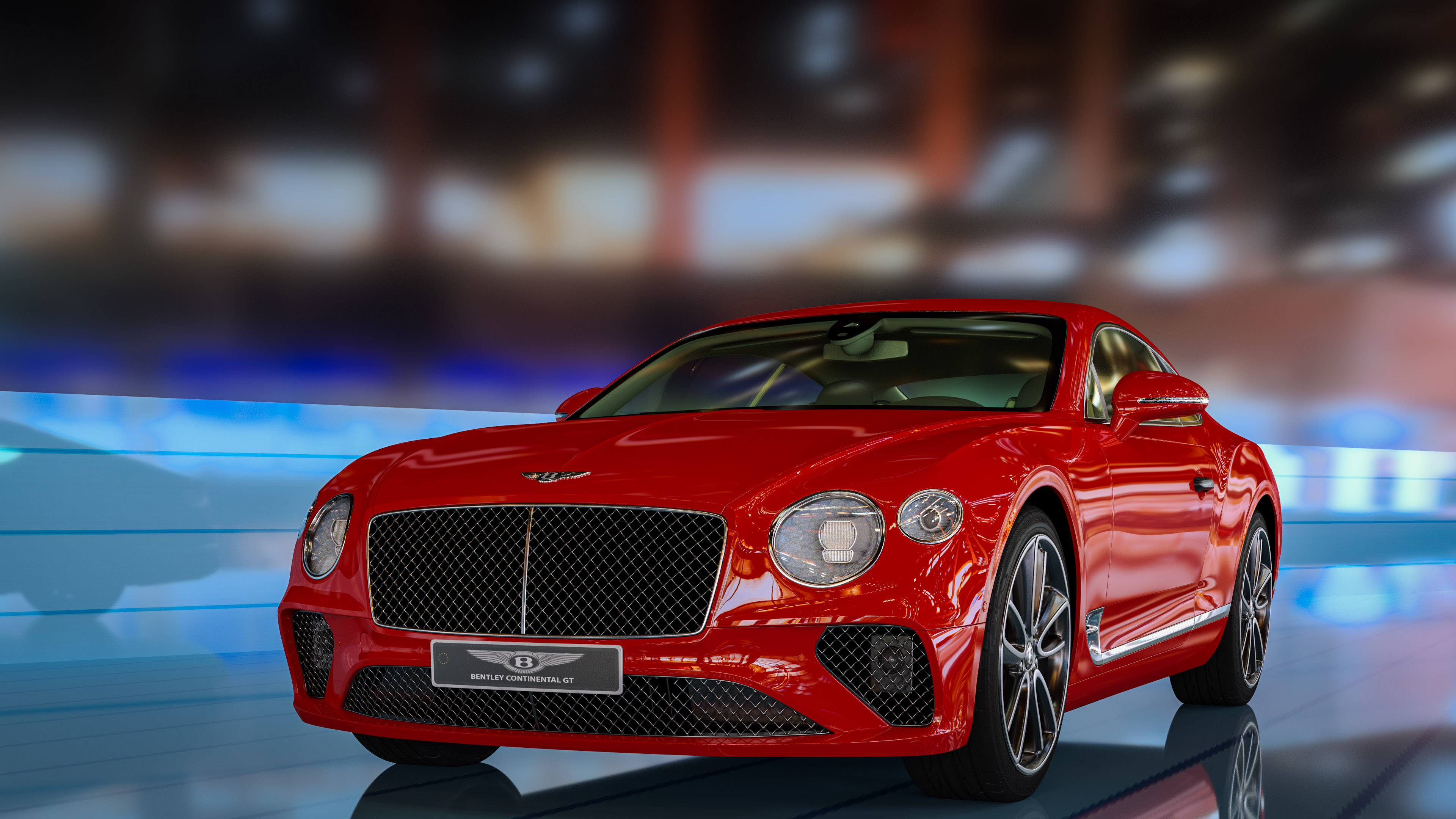 computer wallpaper of Bentley Continental luxury car in 4K Ultra HD resolution