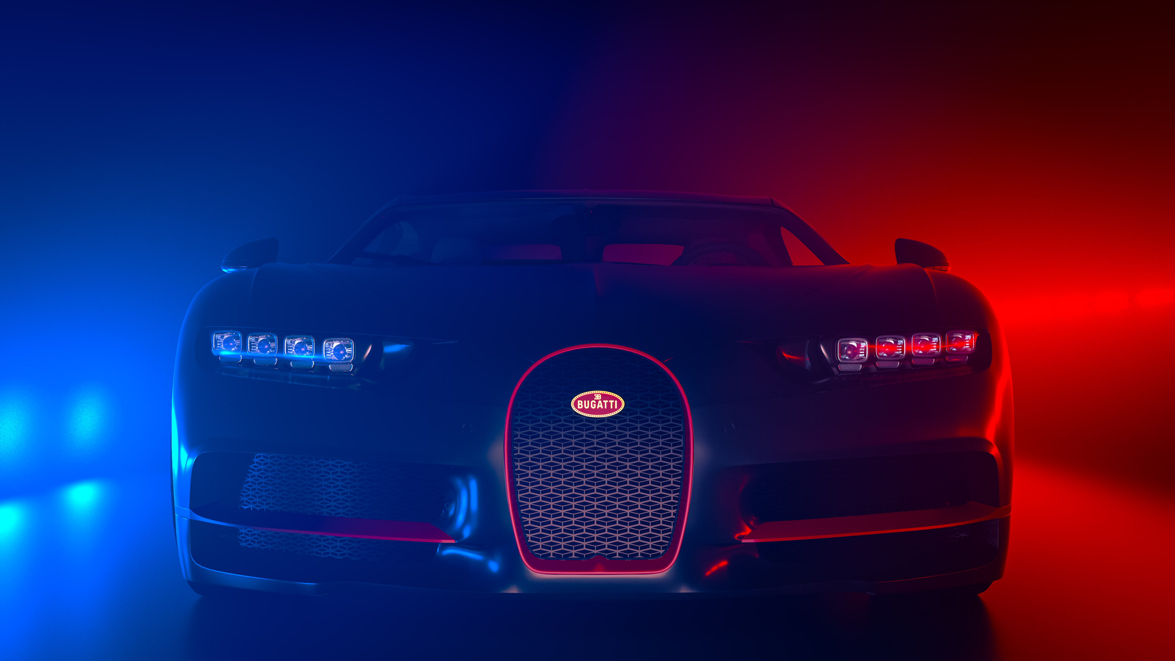 desktop wallpaper of Bugatti Chiron super car in 4K Ultra HD resolution