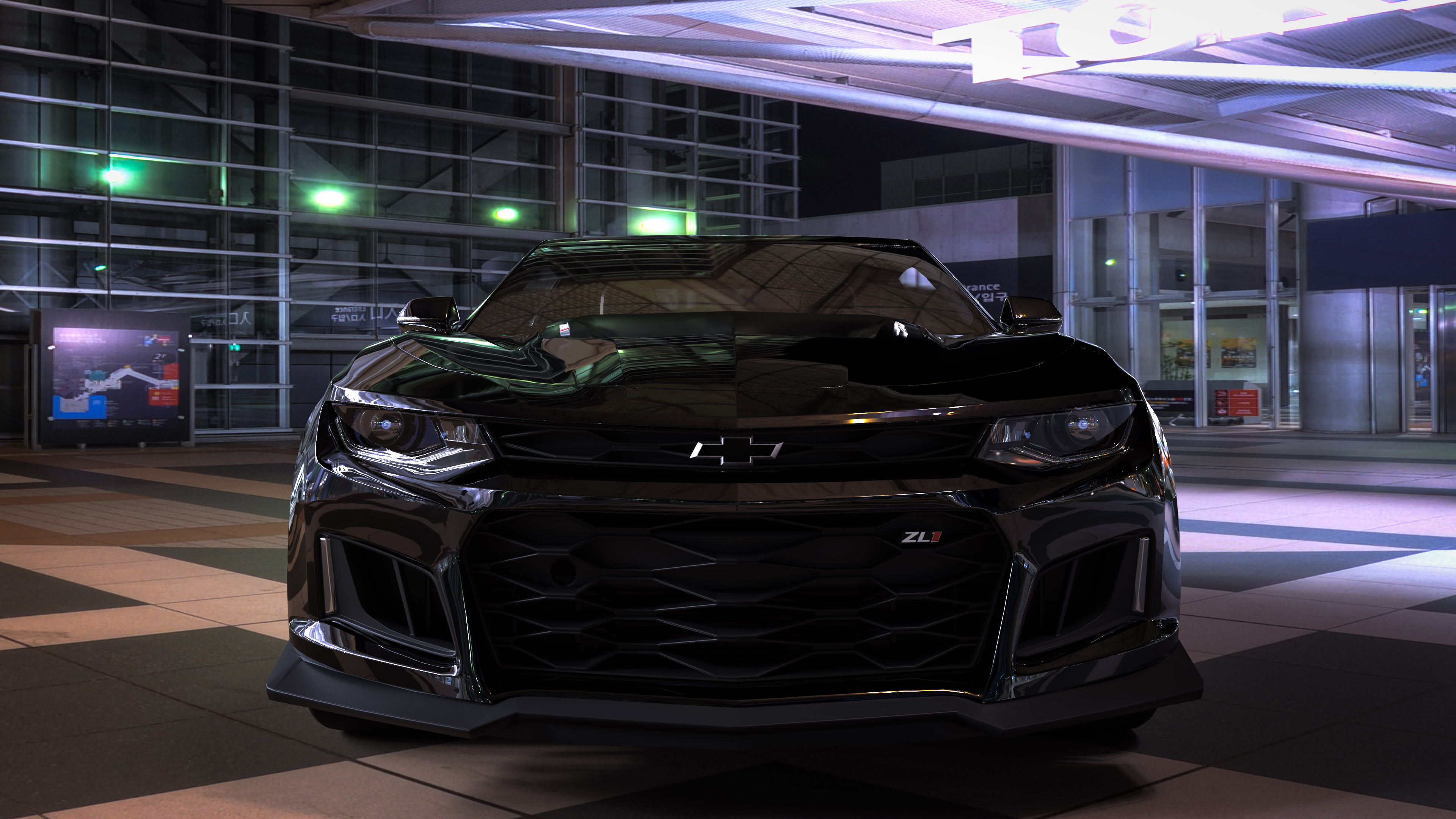 Revitalize your desktop with the striking wallpaper, showcasing the Chevrolet Camaro muscle car, available for free and adding a touch of power to your screens.