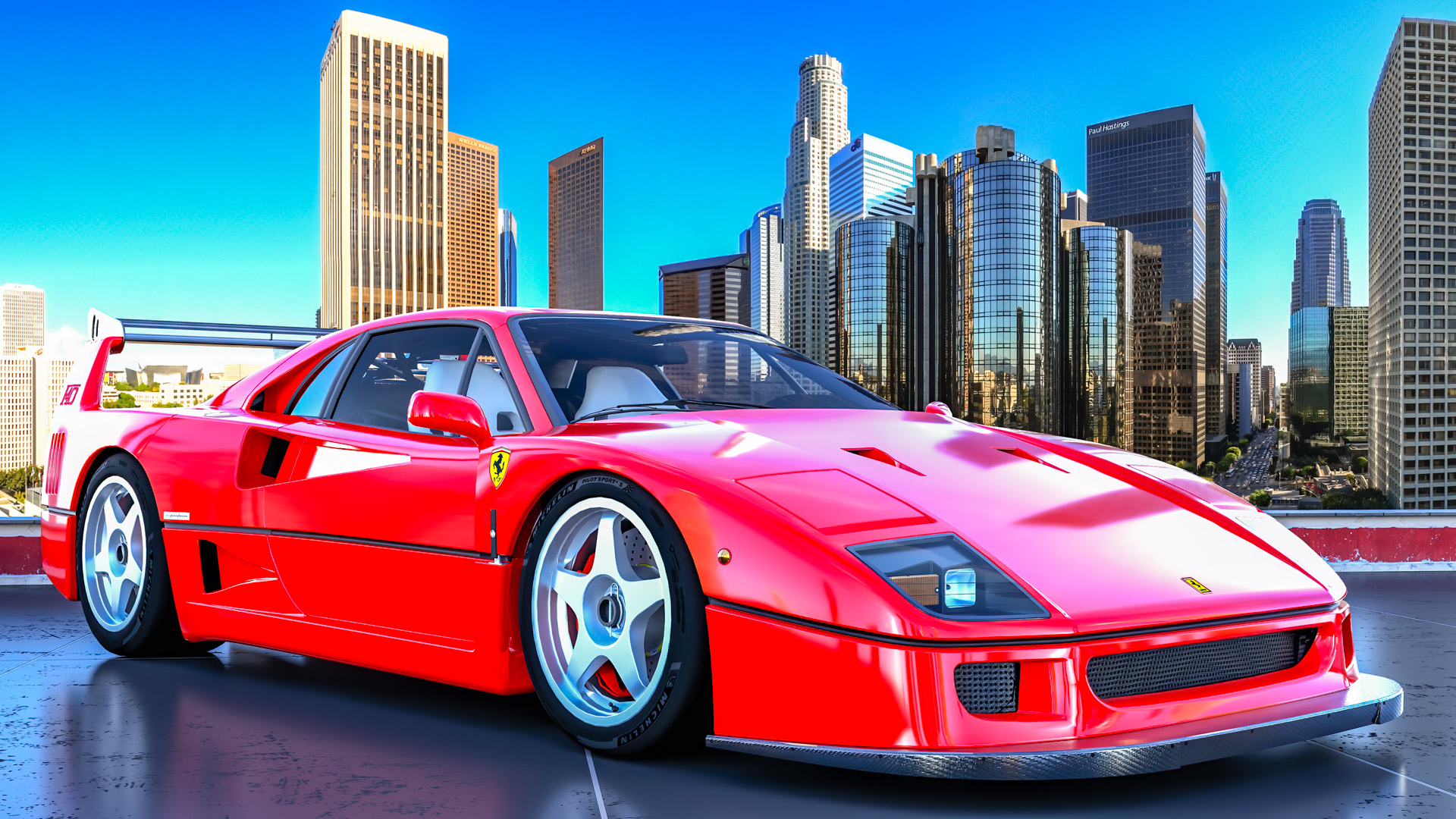 Travel back in time with our old car wallpaper showcasing the iconic Ferrari F40, a testament to the golden era of motor racing.