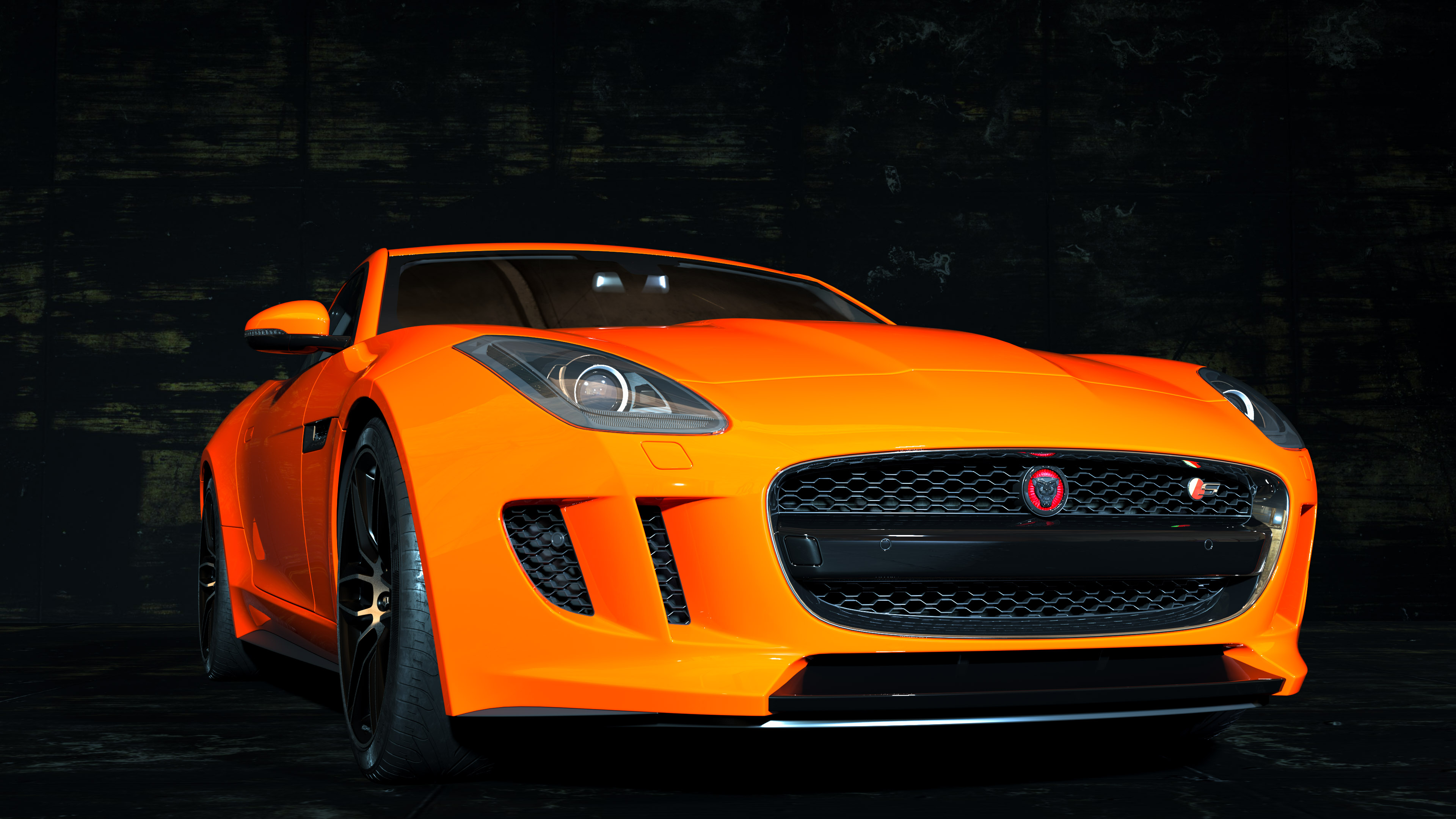 Savor the elegance of the orange Jaguar F-Type with our car wallpaper, a symbol of British luxury and design.