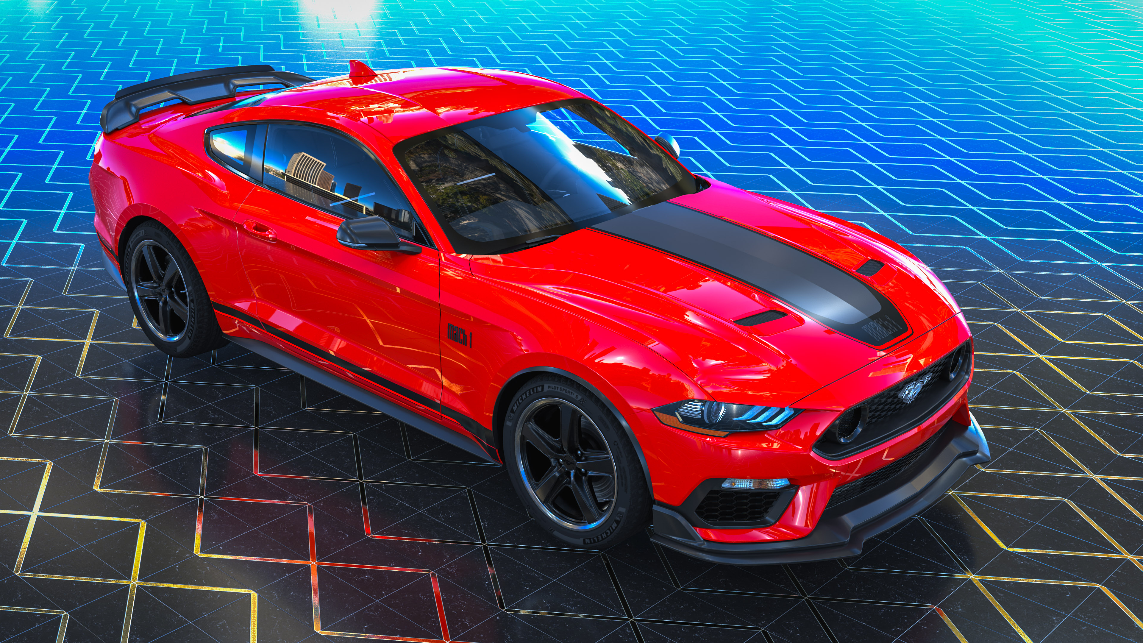 Celebrate the legacy of American muscle with our best car wallpaper featuring the red Ford Mustang, a symbol of power and performance.