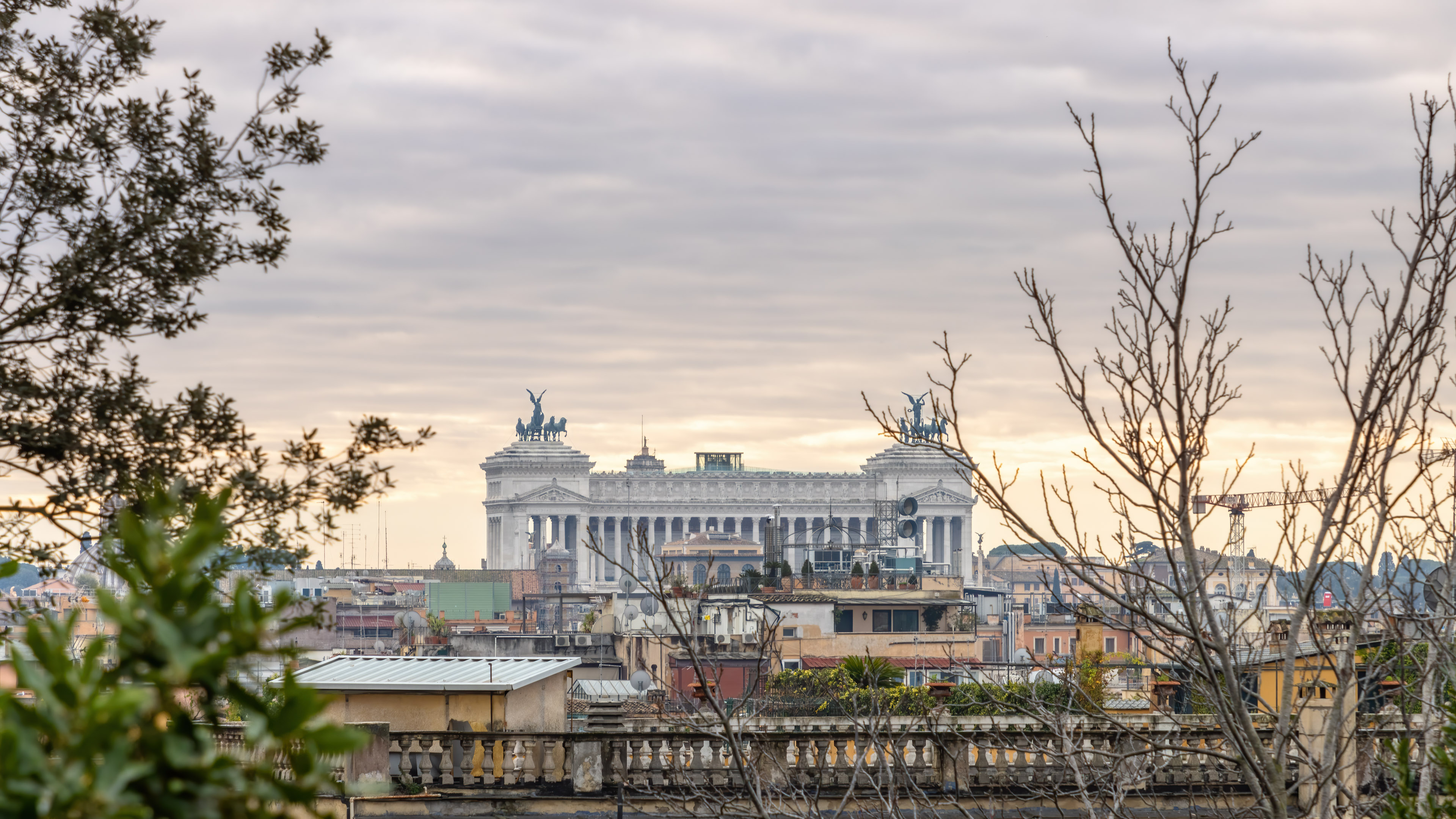Get lost in the beauty of Rome's cityscape with our HD wallpaper.