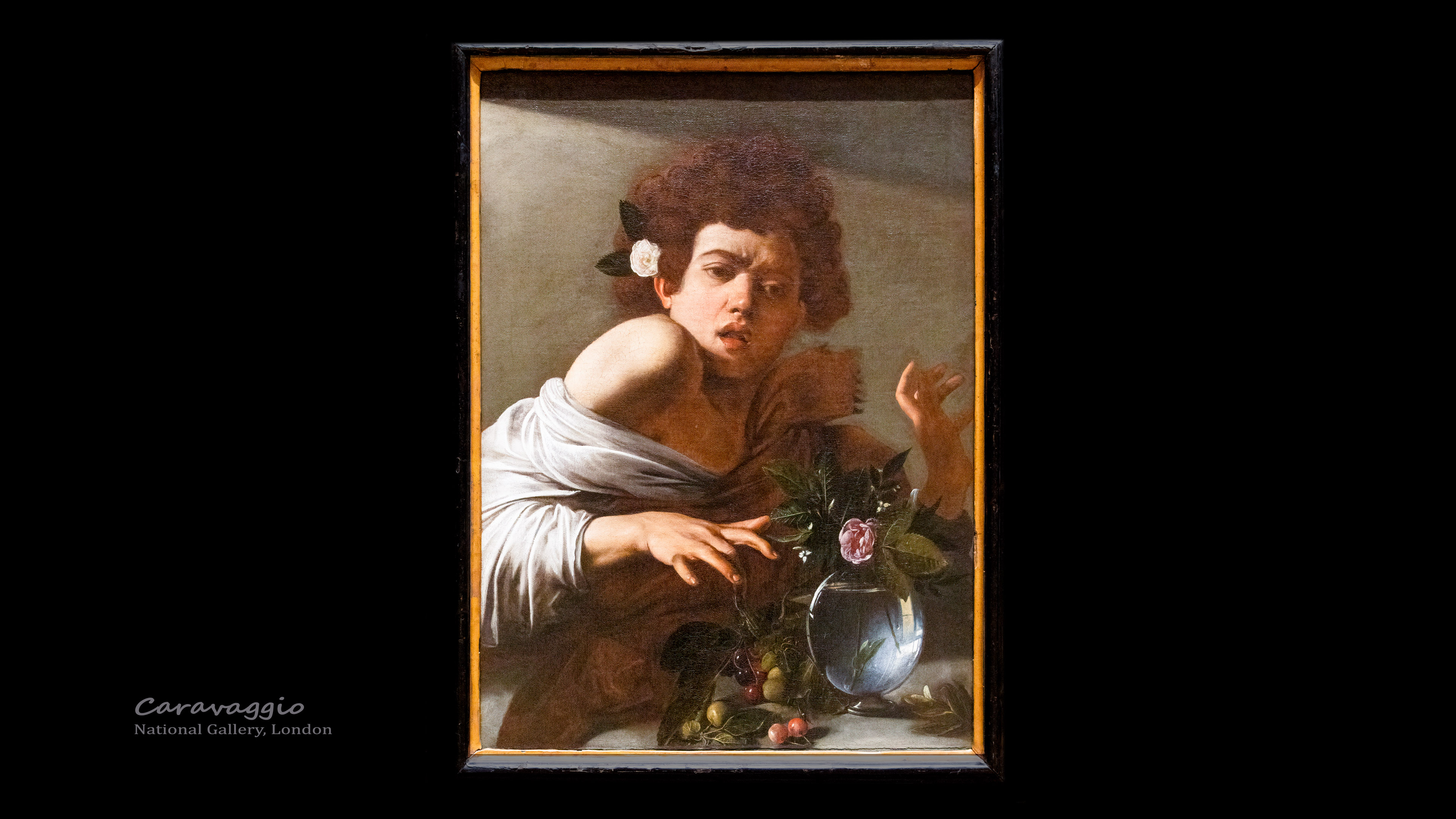 Immerse yourself in the rich details of Caravaggio's masterpiece painting with our 4K wallpaper.