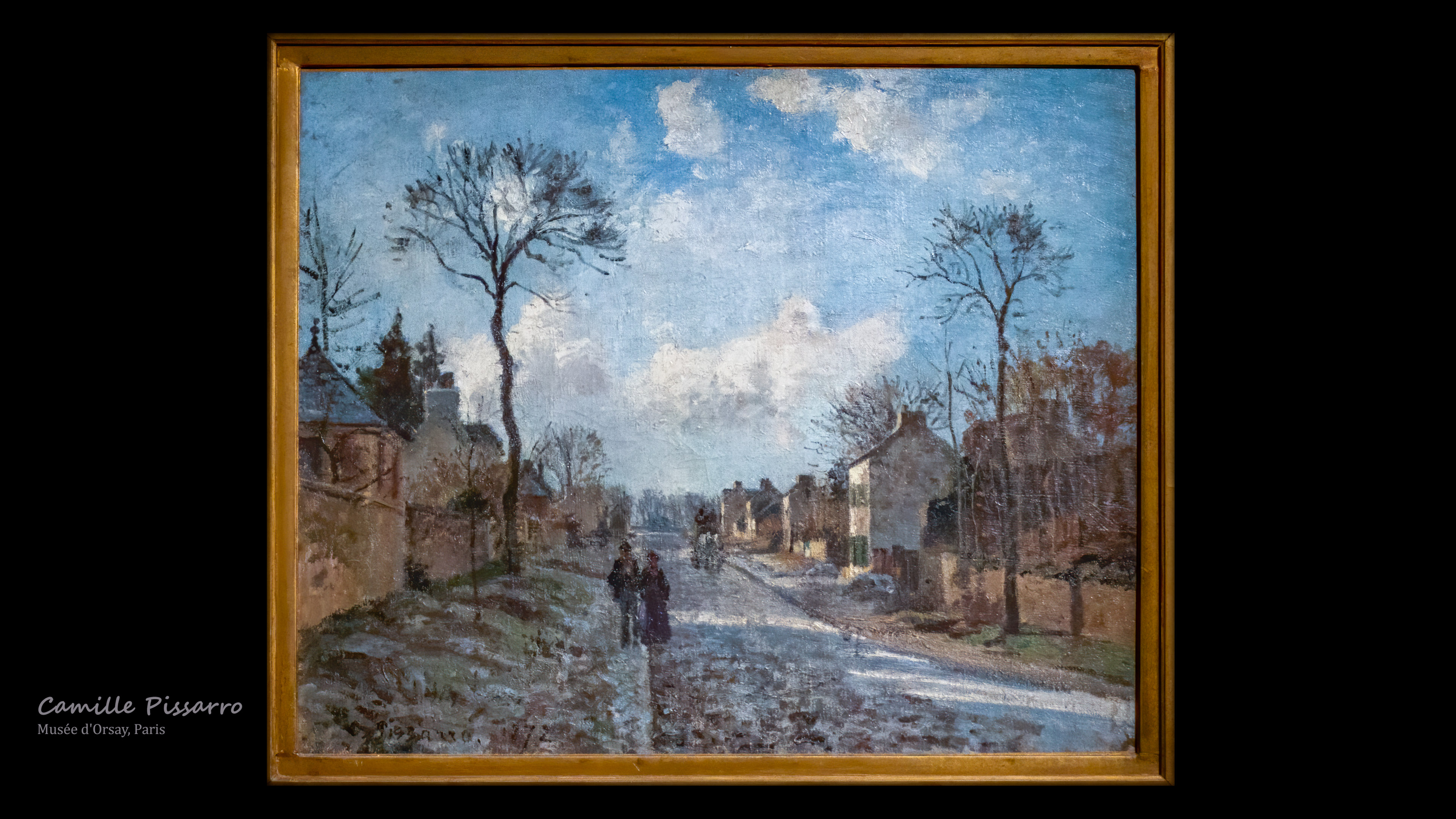 Immerse your desktop in the scenic beauty of Pissarro's painting masterpiece in 4K resolution.