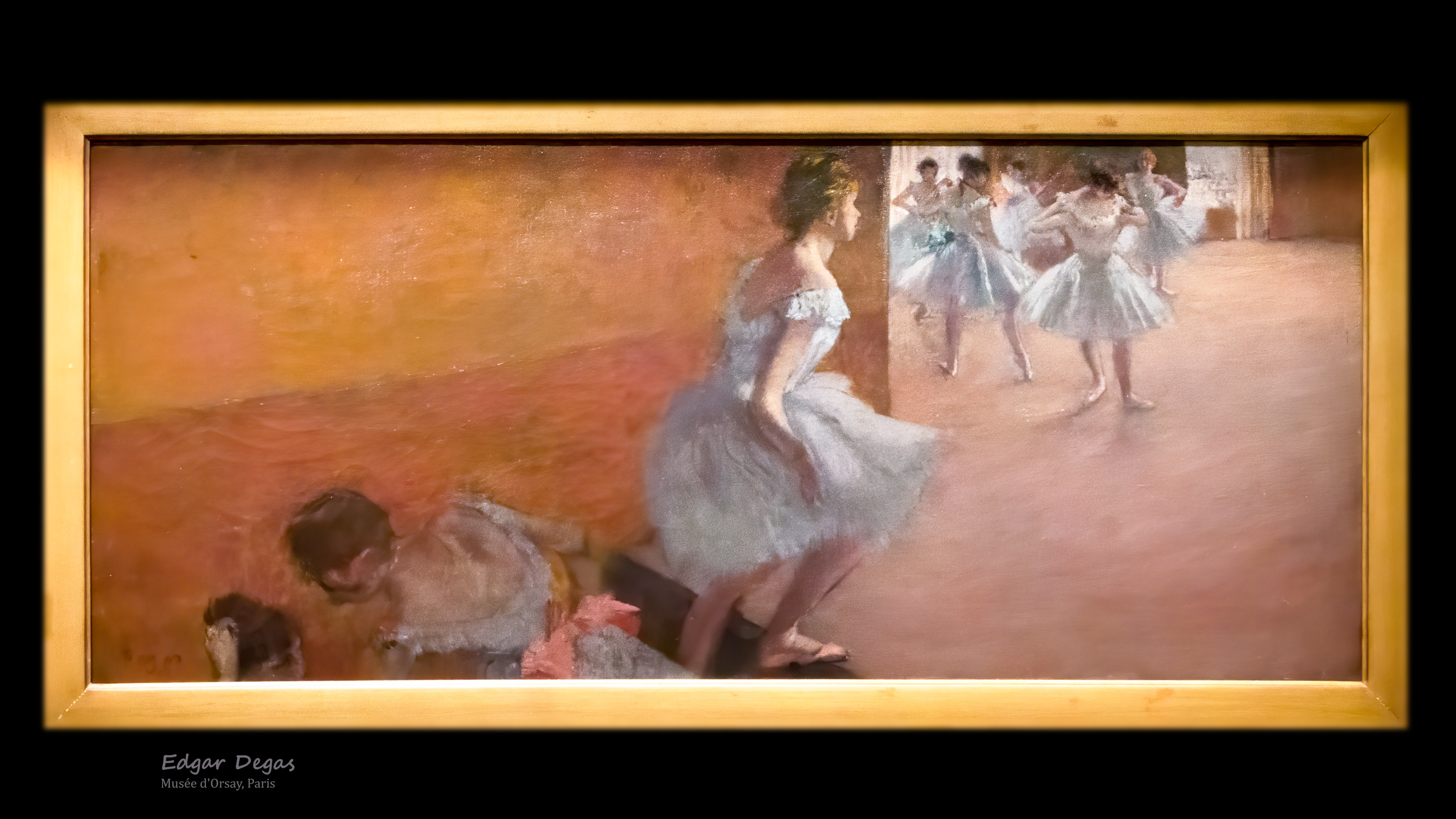 Capture the essence of movement with our Degas famous painting wallpaper.