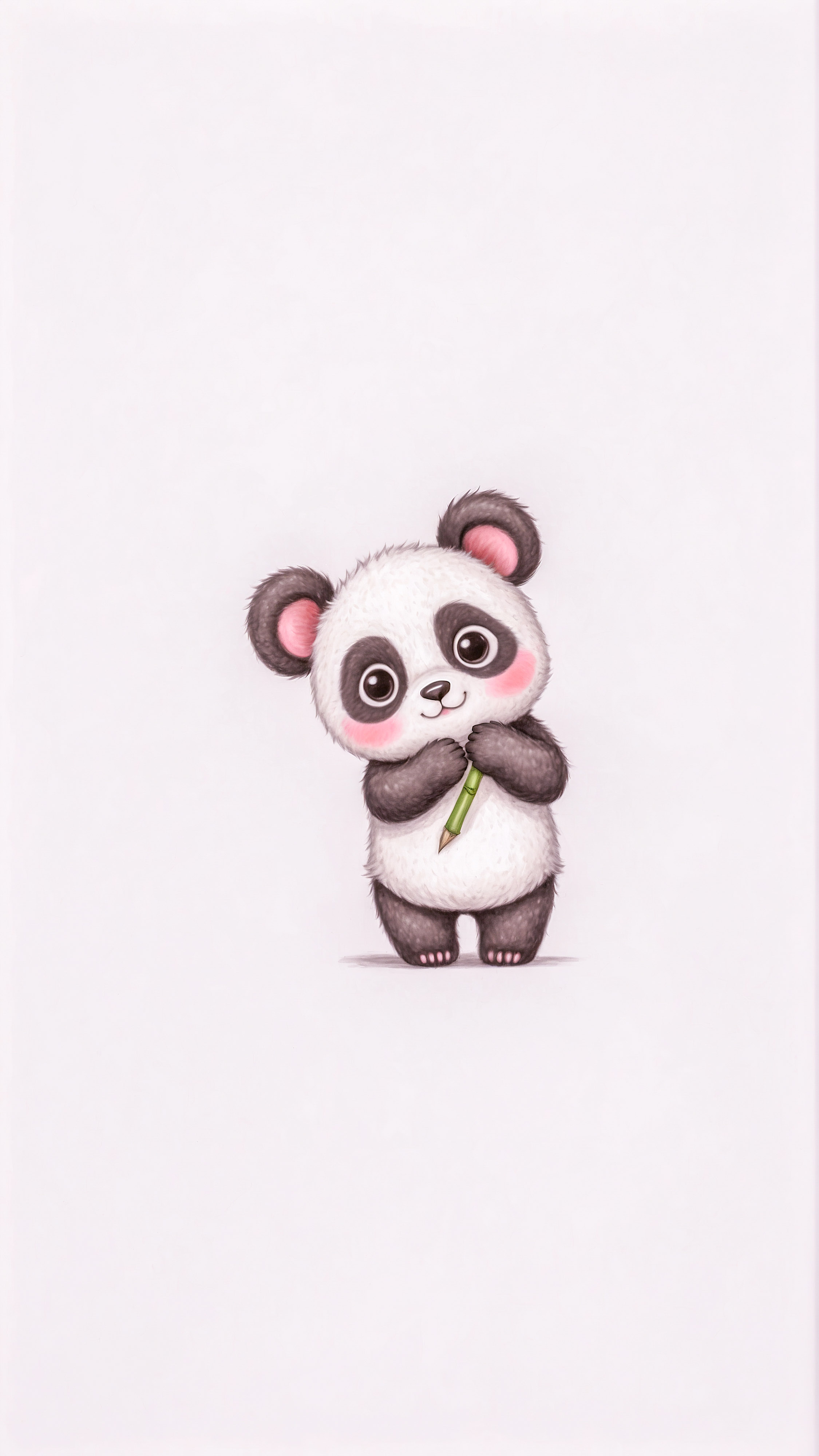 Apportez la joie d'un petit panda tenant une pousse de bambou à votre iPhone, avec nos écrans de veille mignons spécialement conçus.