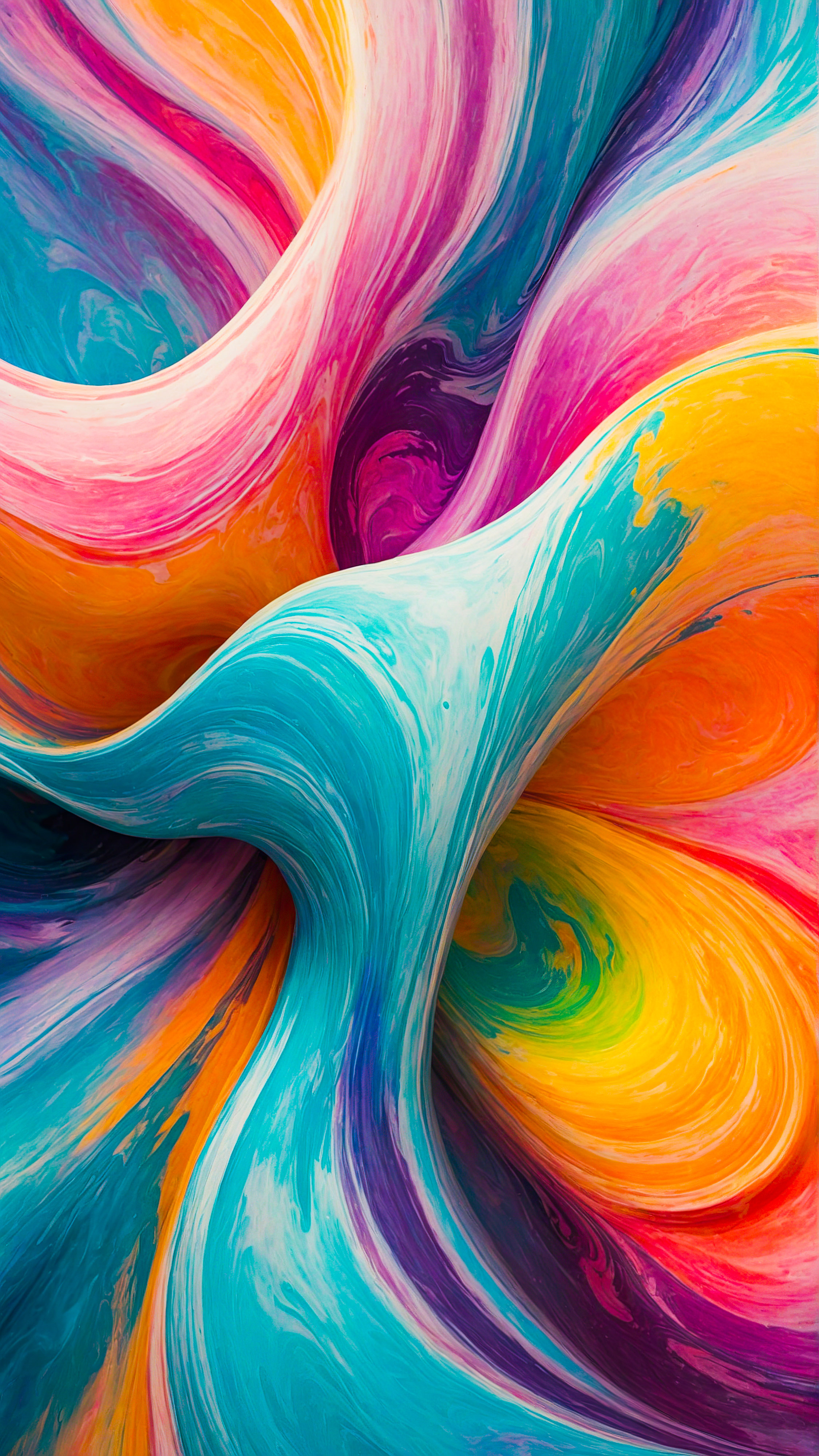 Enjoy the beauty and style of our cool 4K iPhone wallpapers, featuring a vibrant mix of pastel colors swirled together, creating an abstract and visually appealing pattern that adds a splash of color to your day.