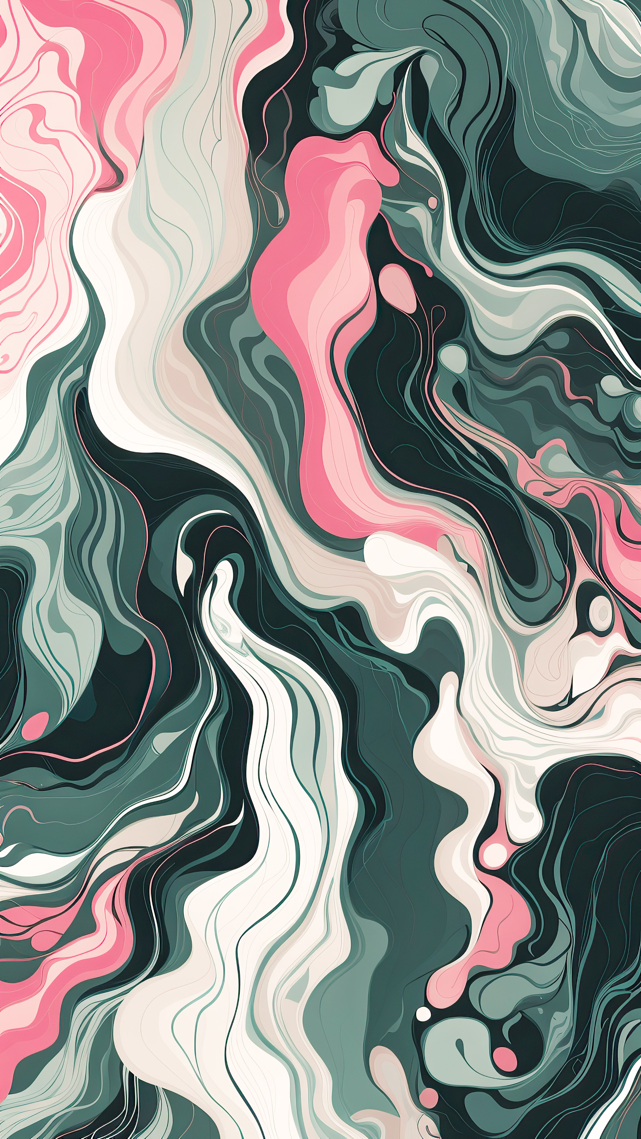 Transform your mobile with abstract wallpaper 4k inspired by nature, showcasing flowing lines and organic shapes.