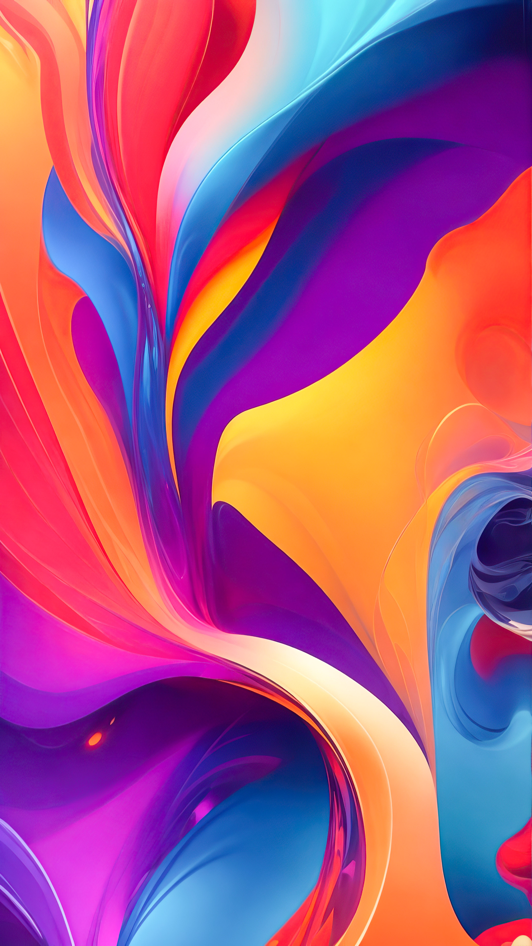 Immerse yourself in the intricate world of iPhone ultra HD abstract wallpaper, showcasing complex and colorful work inspired by chaos and spiritualism.