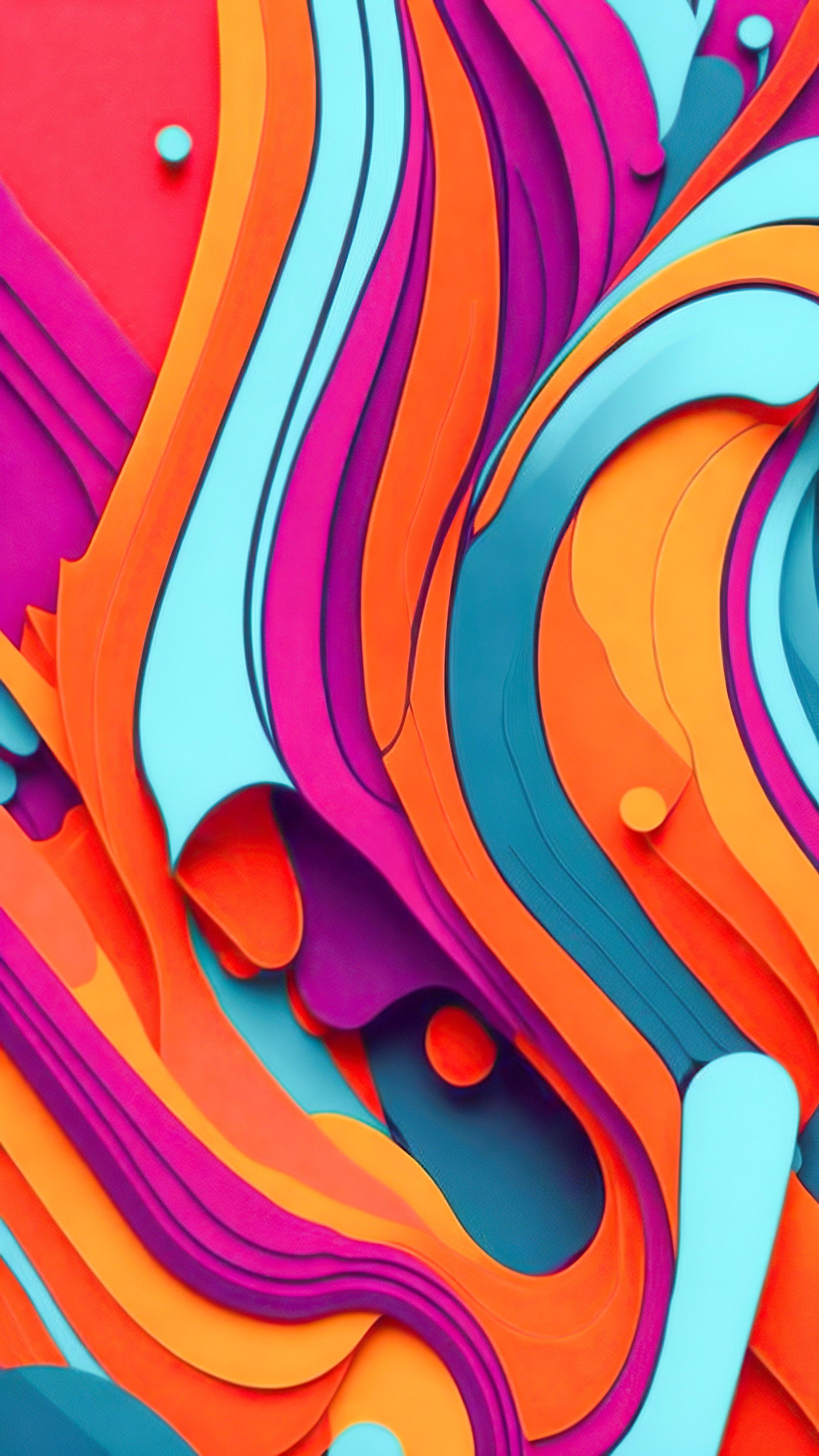 Elevate your visual experience with dynamic shapes and bold colors through our abstract phone wallpaper.