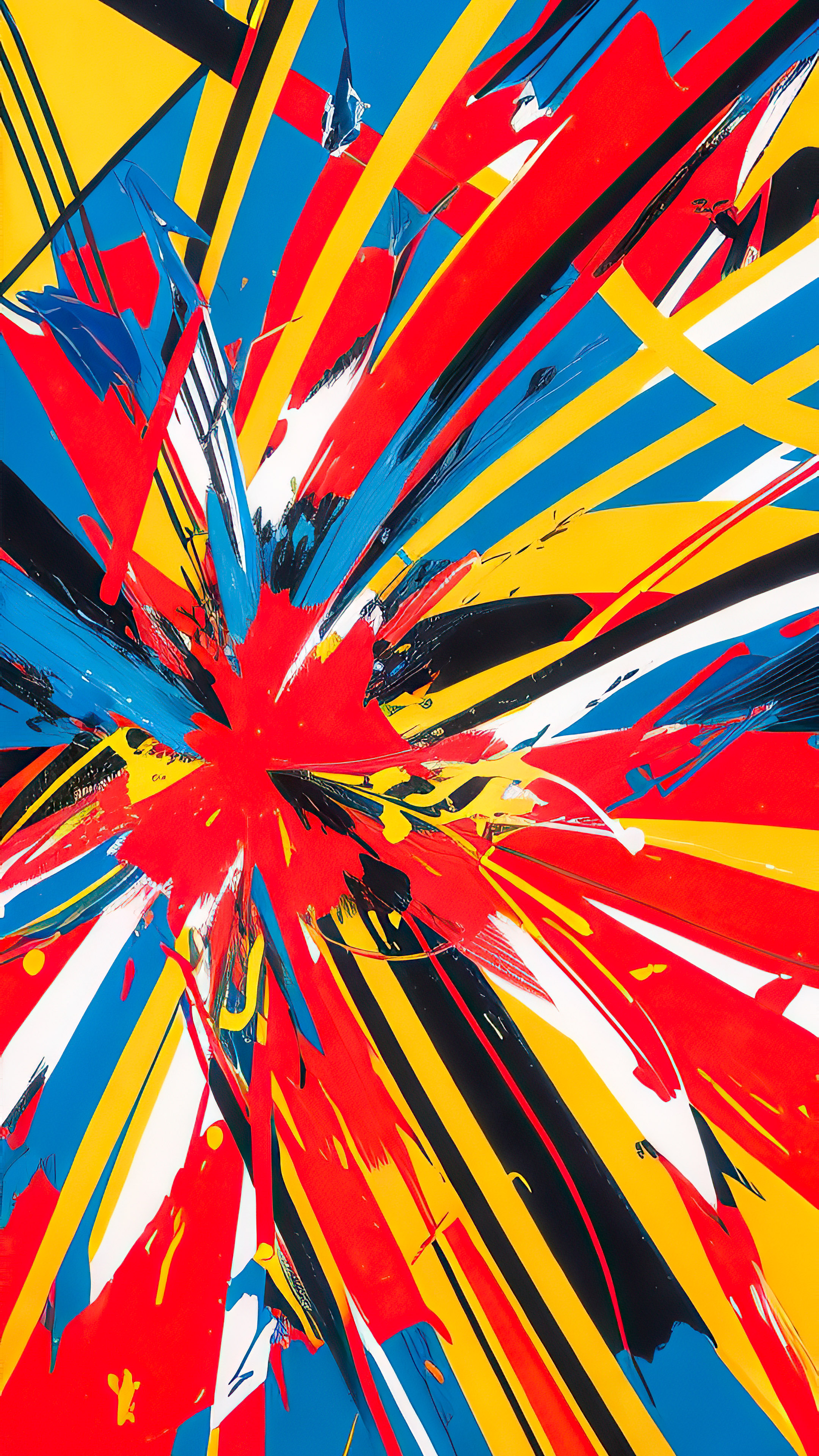 Transform your iPhone screen with the chaos and creativity of our new abstract wallpaper.