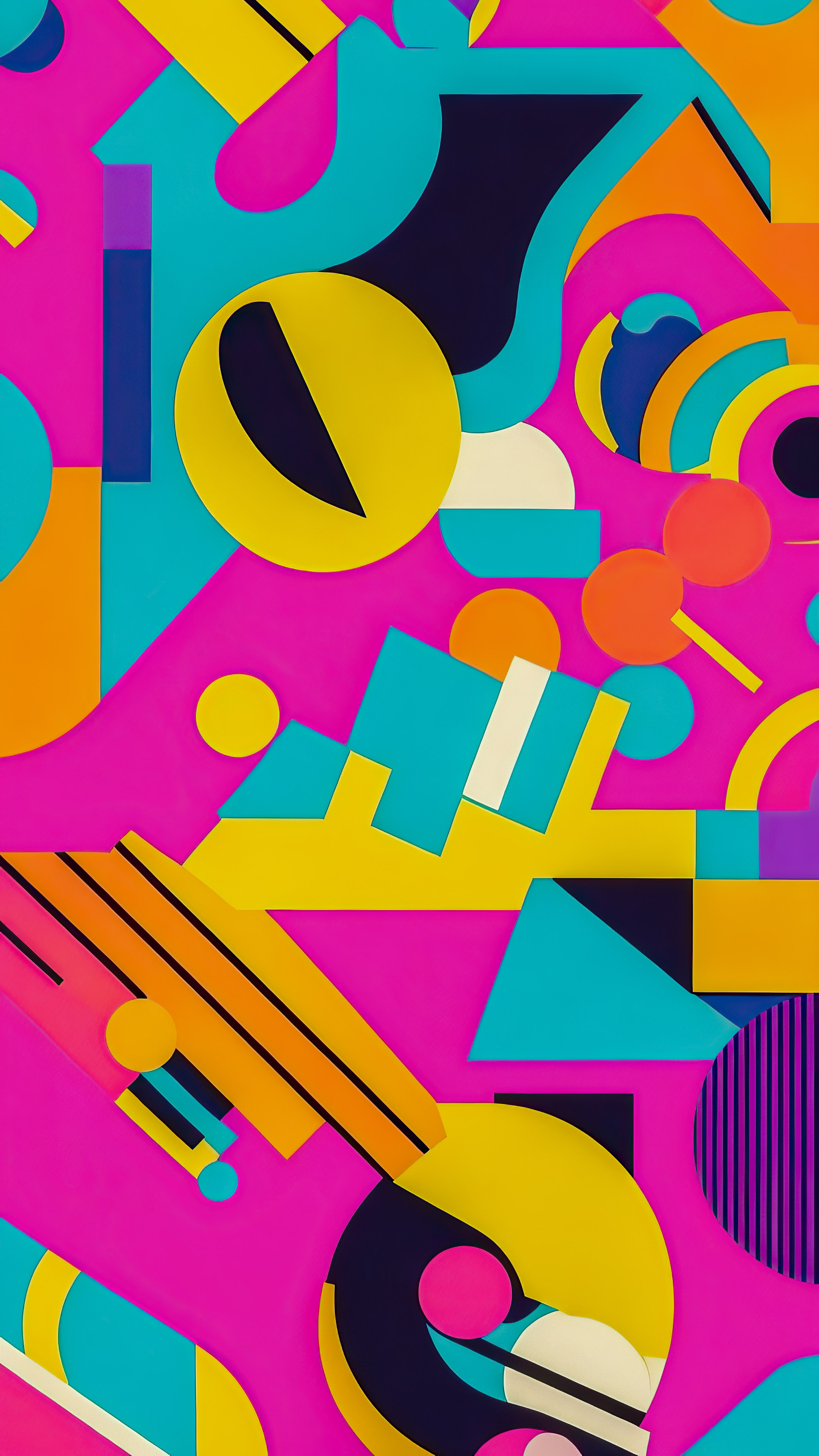 Elevate your iPhone's aesthetic with pop art colors in our pure abstract iPhone wallpaper.