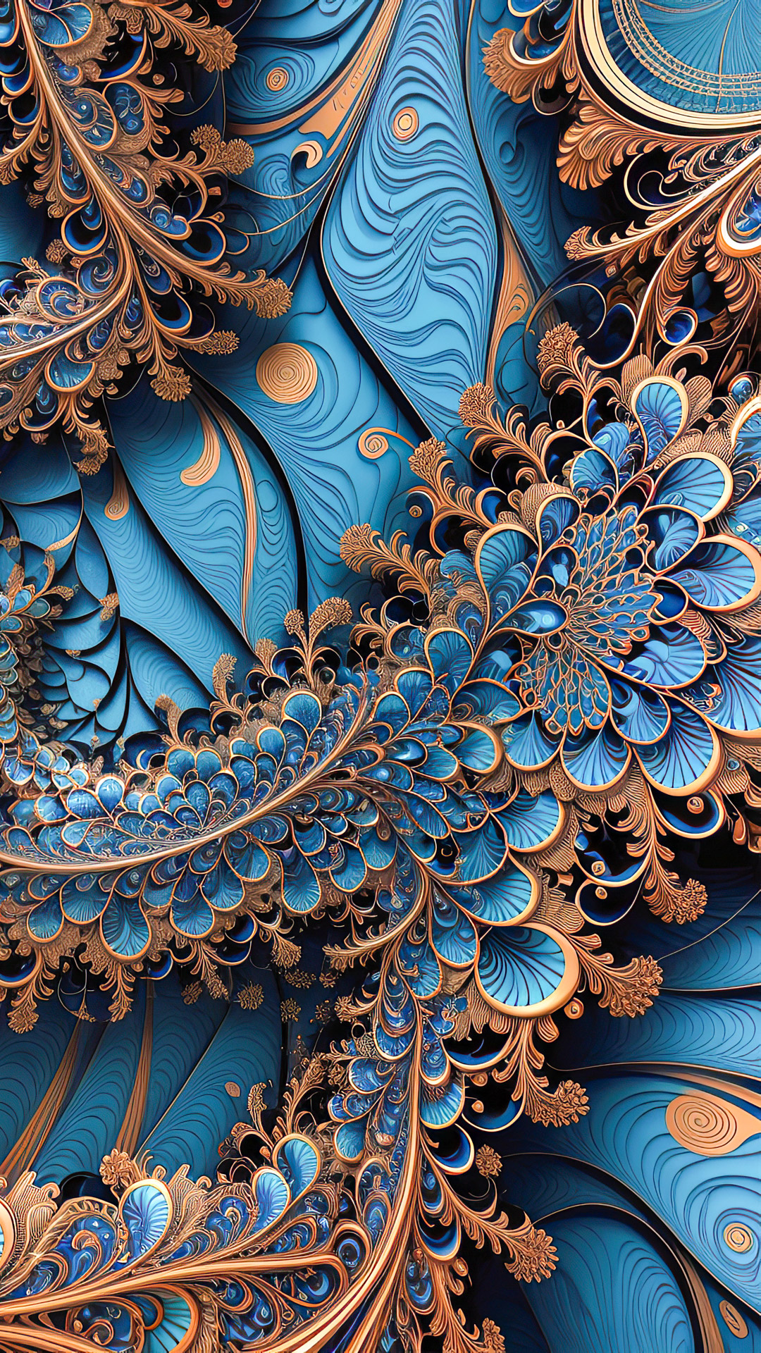 Delight in the intricate beauty of our abstract phone wallpaper HD, featuring mesmerizing fractal patterns in an intertwining visual spectacle.