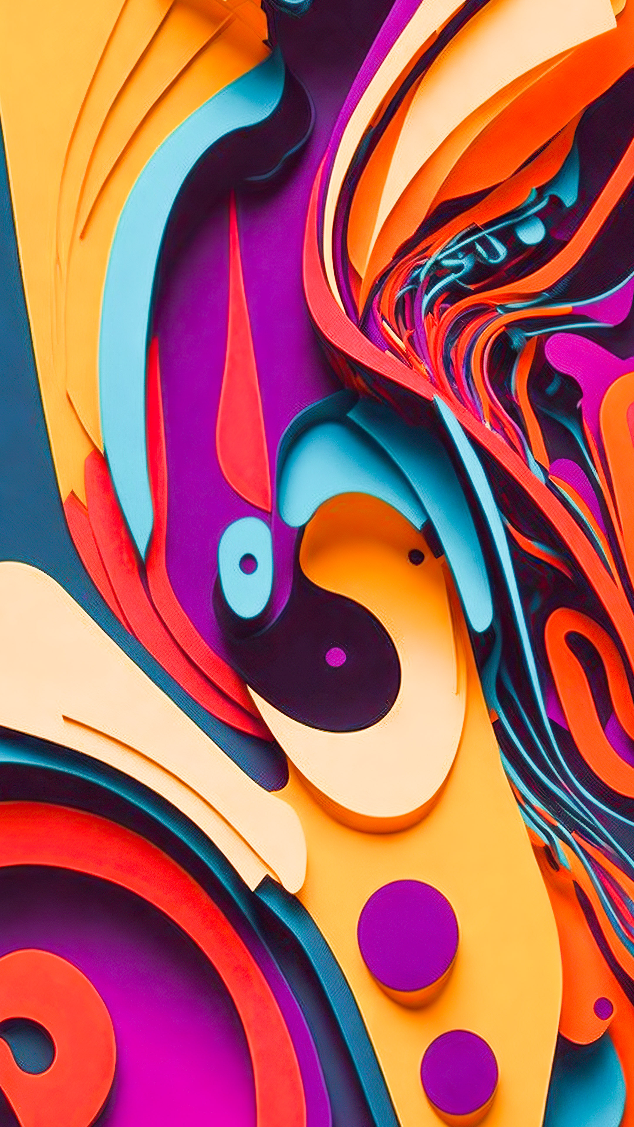 Explore abstract art mobile wallpaper with dynamic shapes and bold colors, creating an immersive visual experience.