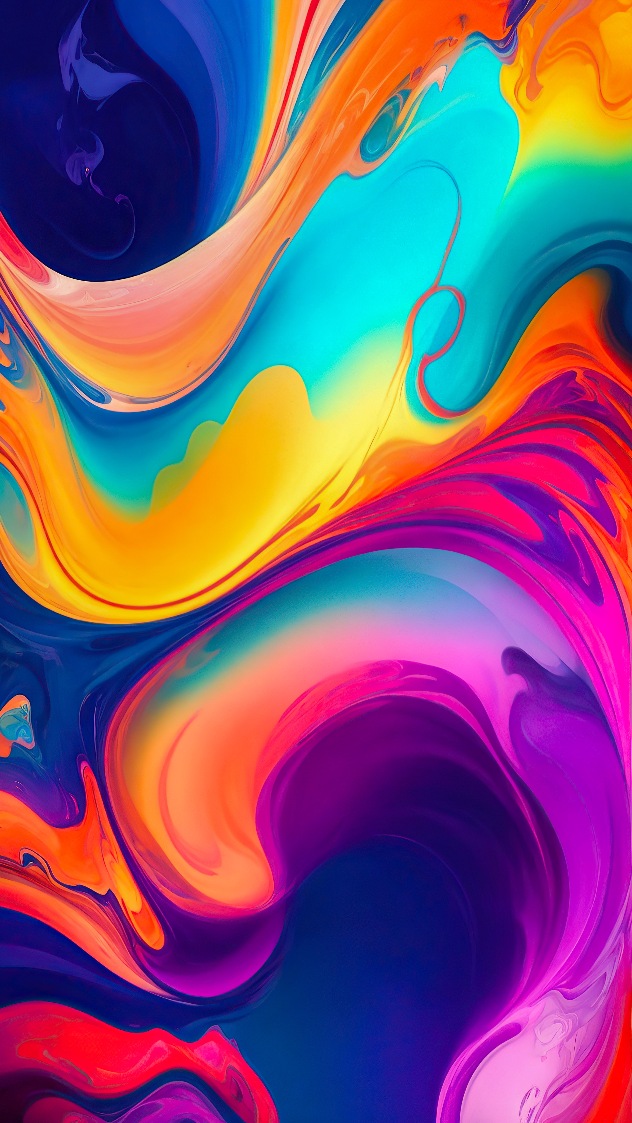 Explore chaotic and spiritual expressions through our phone abstract wallpaper in 4K, featuring complex and colorful works.