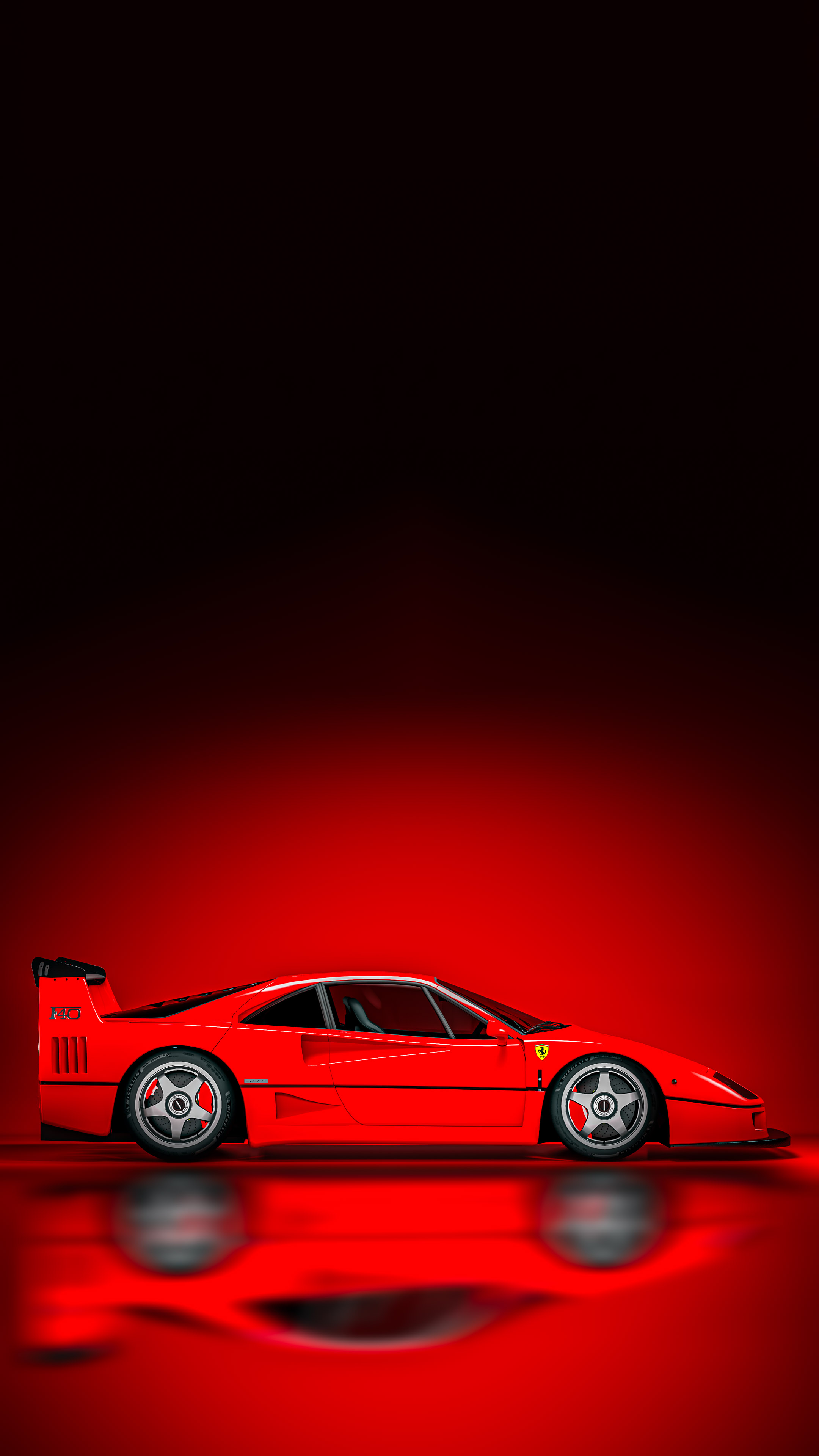 Embrace the timeless allure of classic cars with the car wallpaper, highlighting the legendary Ferrari F40, a symbol of automotive history, perfectly suited for your iPhone.