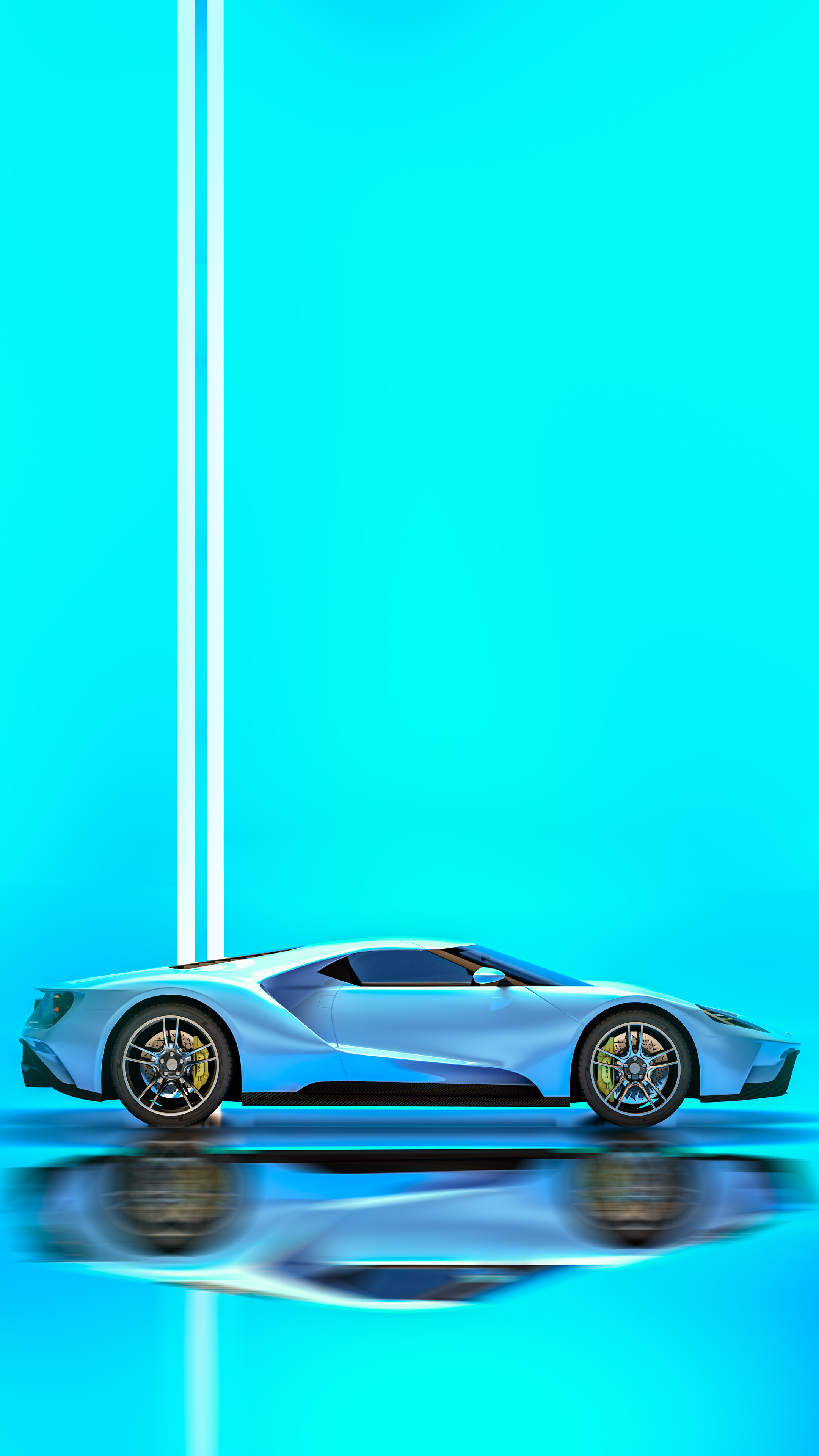 Immerse yourself in the visual splendor of automotive excellence with the 4K car wallpaper for mobile, showcasing the dynamic Ford GT, ready to enhance your mobile screen.