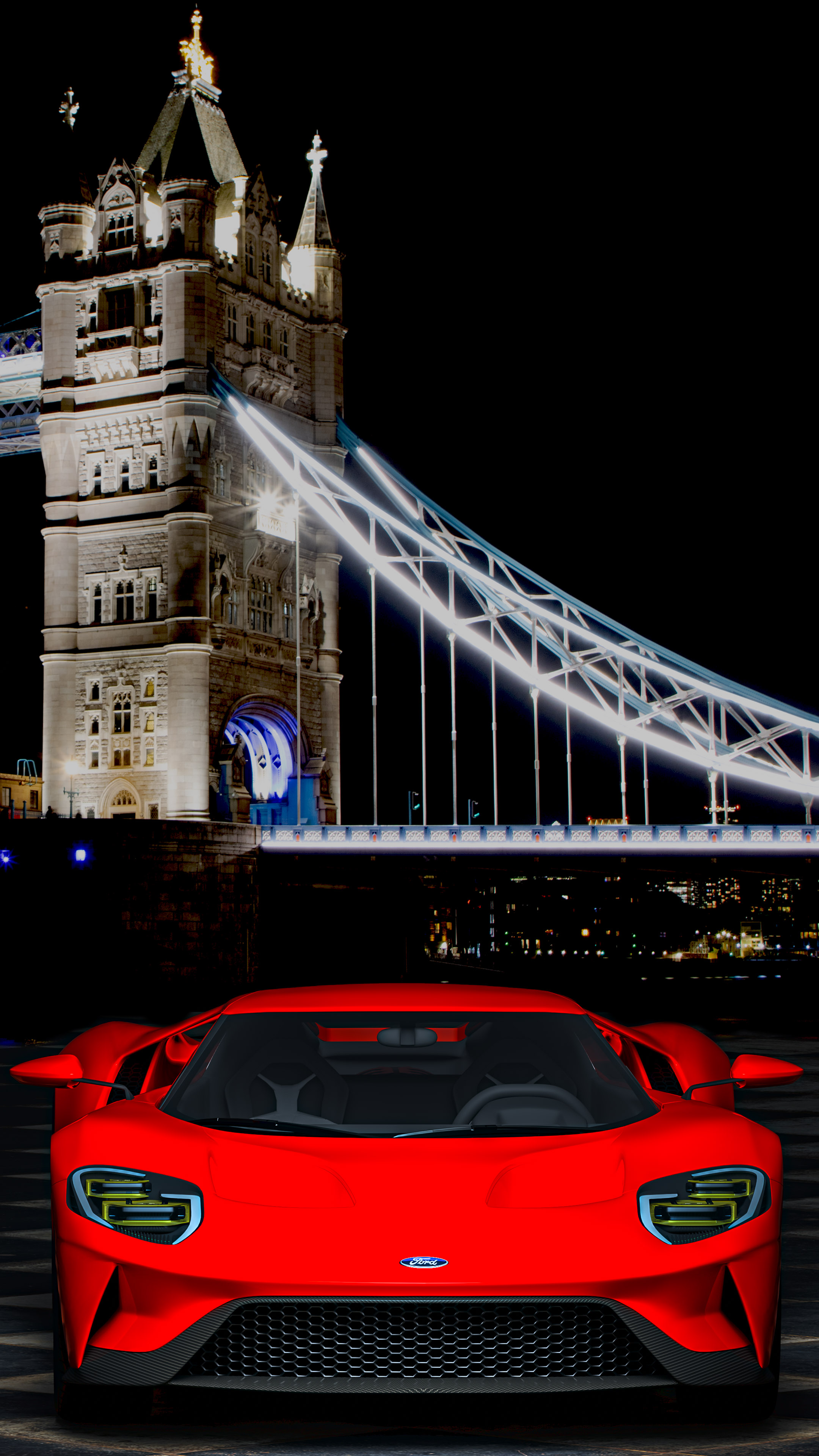 Adorn your phone with the vibrant red Ford GT, experiencing high-quality car wallpapers that elevate the visual appeal of your device.