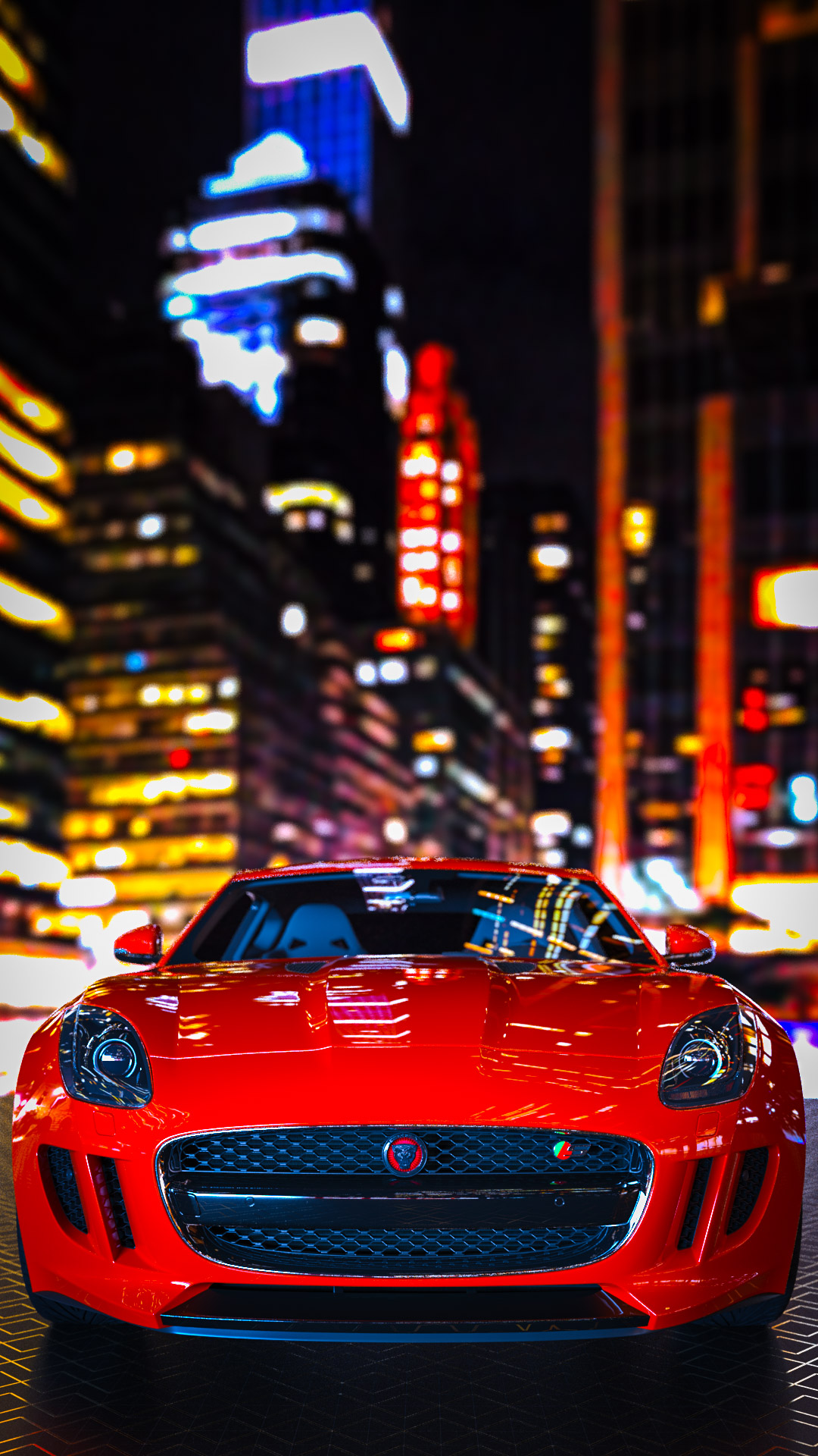 car wallpaper for mobile phone of Jaguar F-TYPE in Full HD resolution