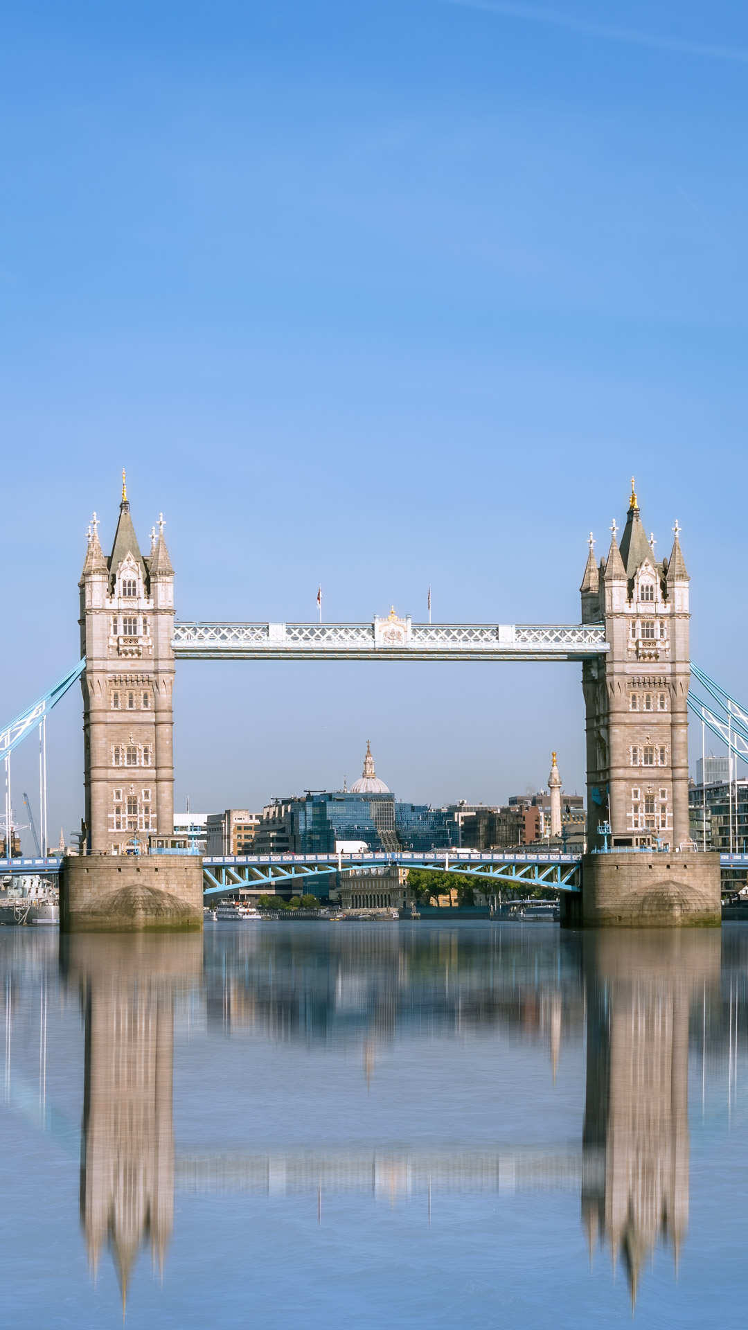 Capture the essence of London with the iconic skyline and a breathtaking view of Tower Bridge.