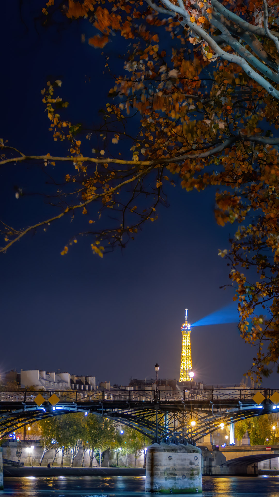 View the magic of Paris at night with with a beautiful cityscape at night