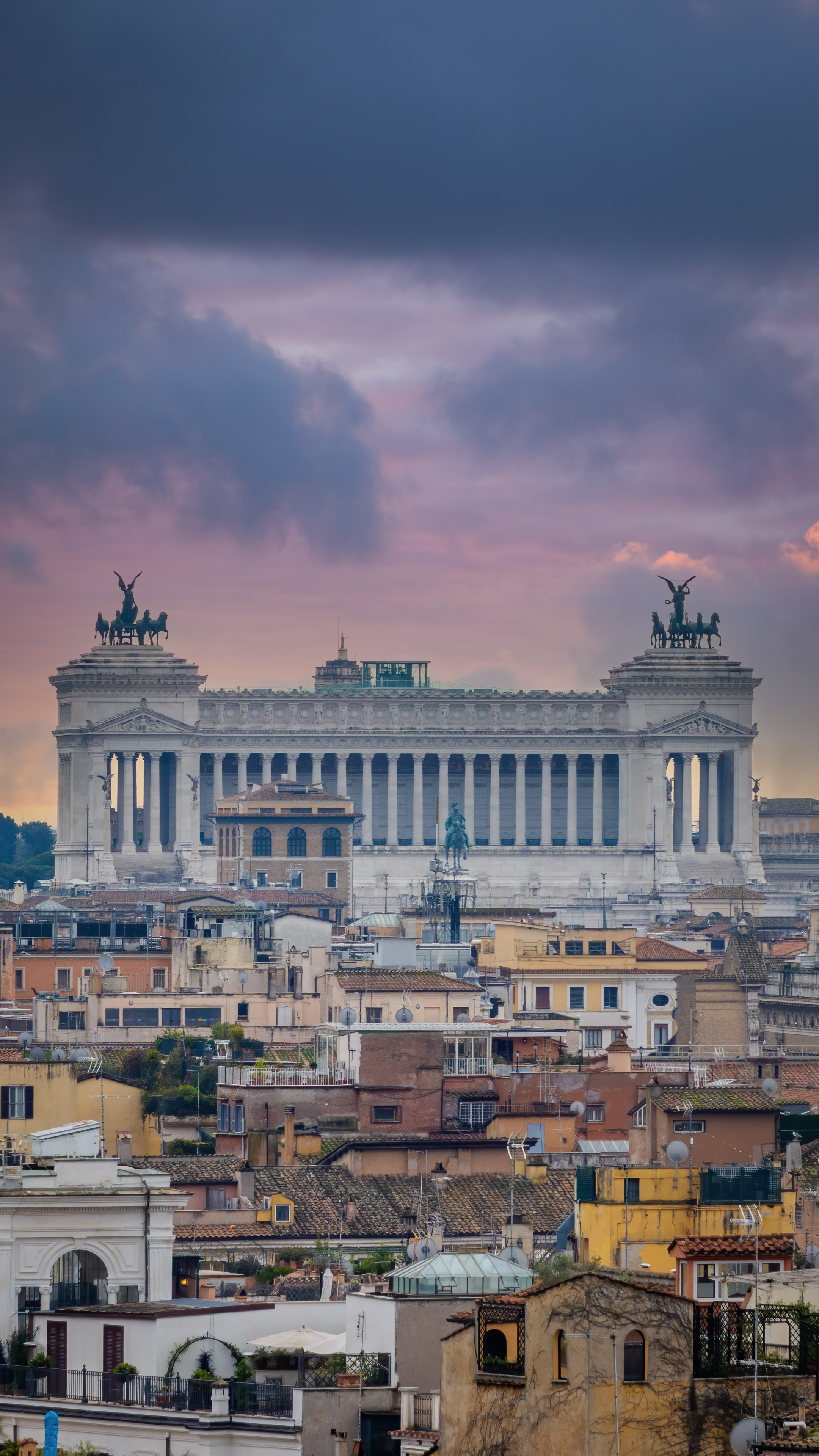 Capture the essence of Rome's beauty with our breathtaking city view wallpaper.