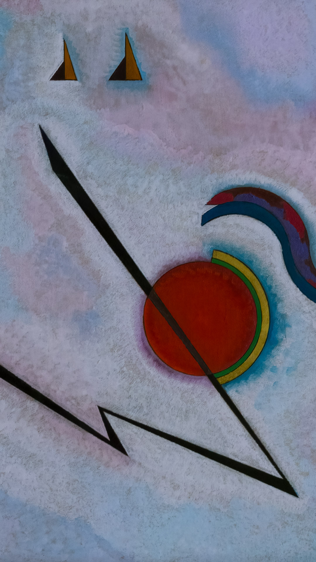 Bring the beauty of the Russian Abstract movement to your mobile with Kandinsky HD painting wallpaper, featuring his colorful and geometric compositions that expressed his spiritual and musical influences.