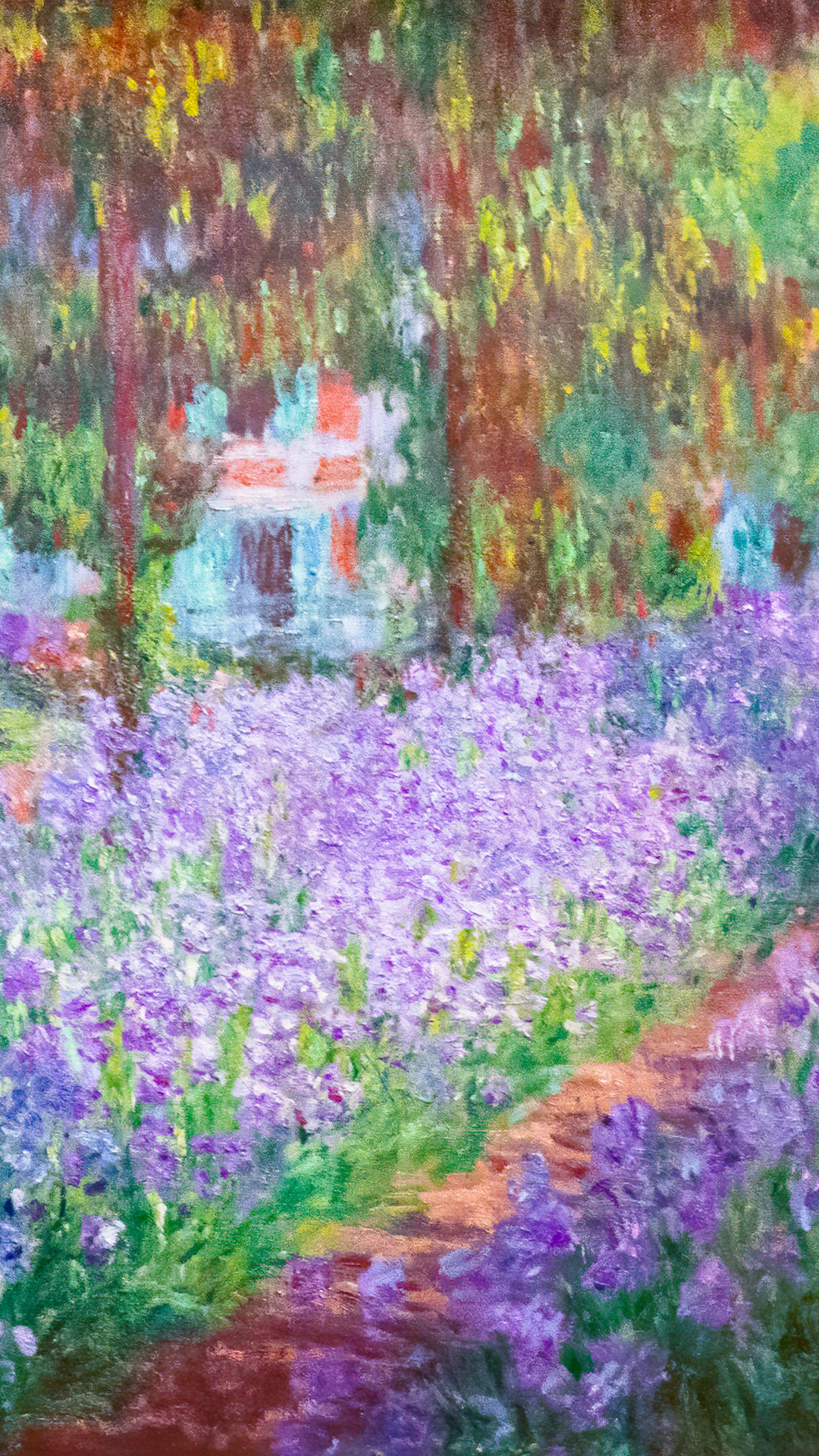 Transform your iPhone screen with the vibrant hues of Claude Monet's 'The Artist's Garden at Giverny.'