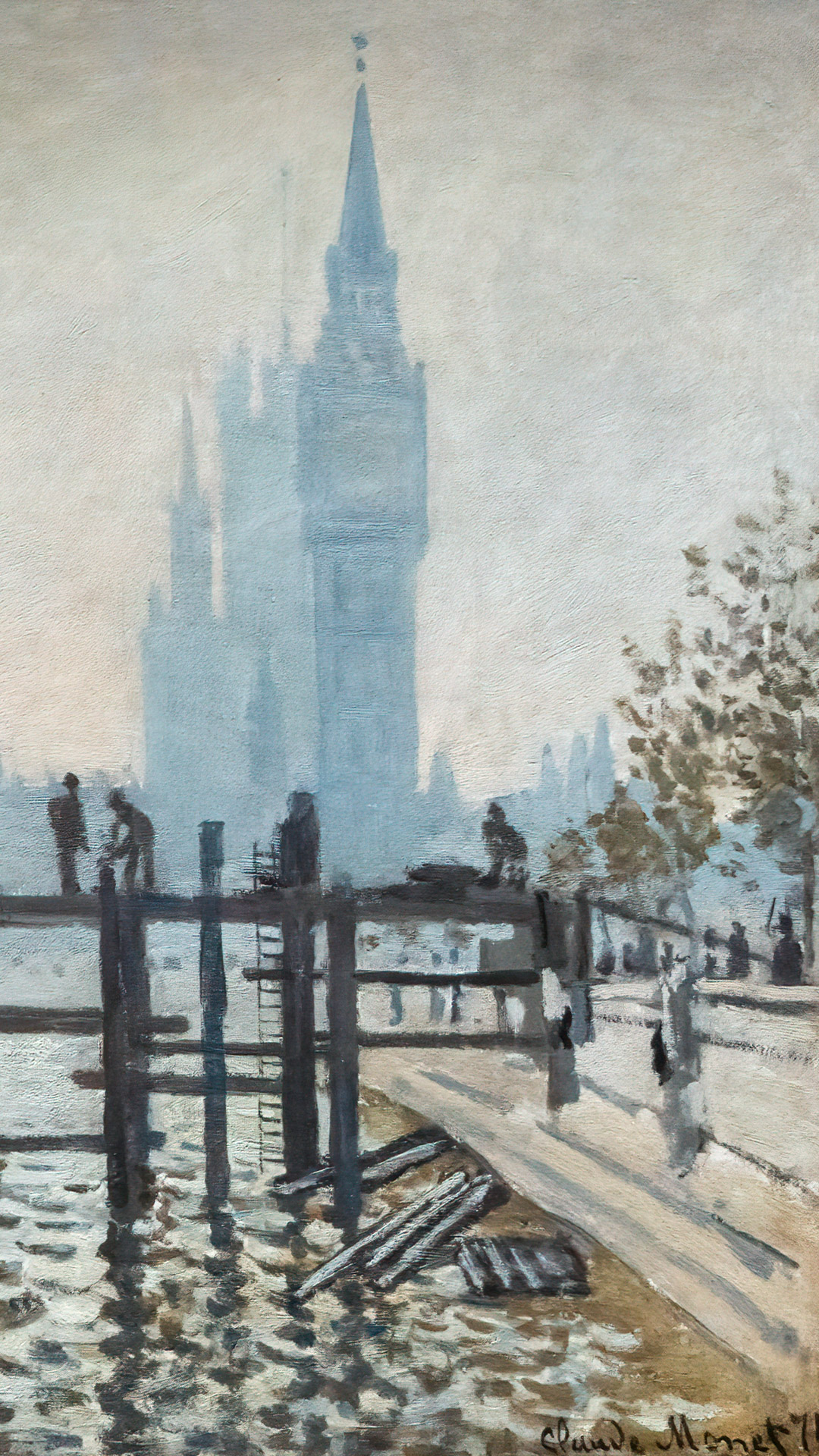 Capture the essence of Monet's London painting on your iPhone with our captivating wallpaper.