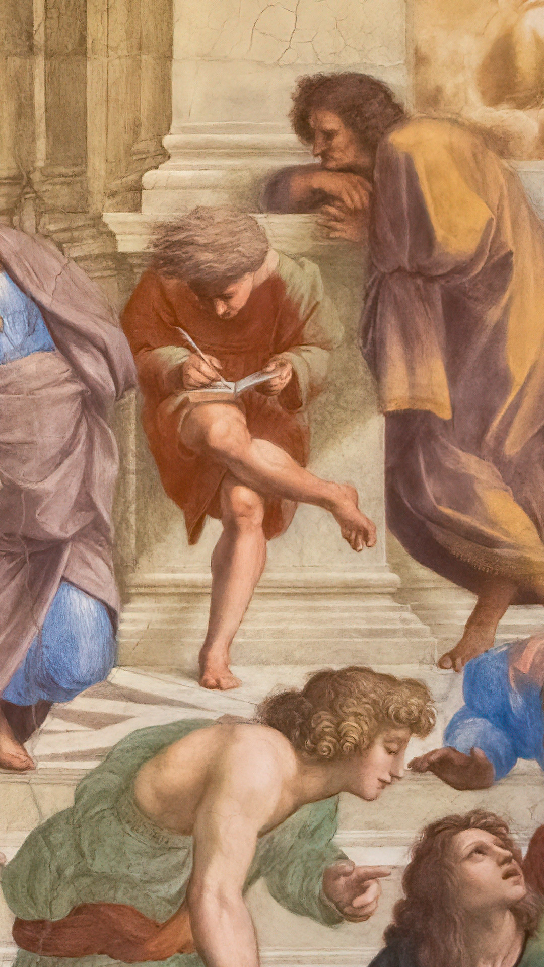 Elevate your iPhone aesthetics with the timeless charm of our Raphael HD painting wallpaper.