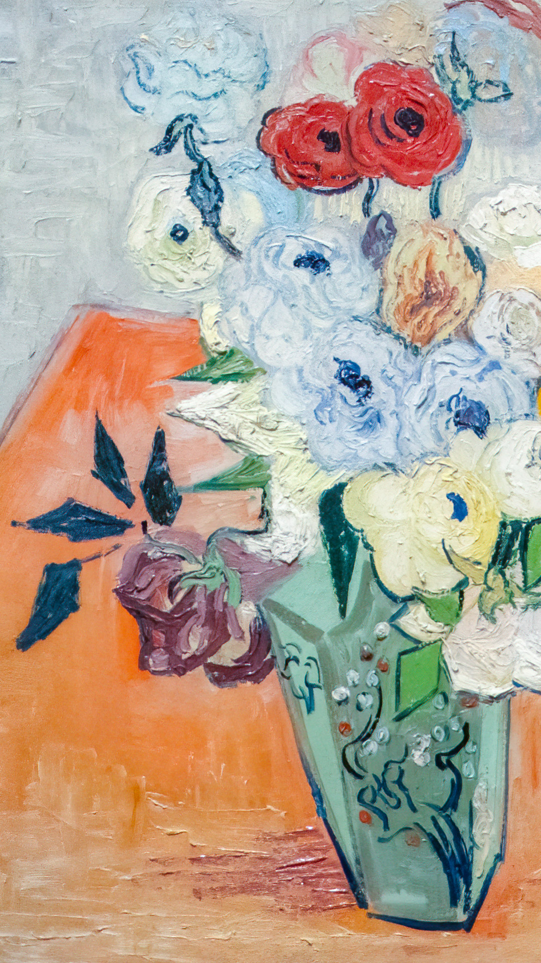 Breathe life into your iPhone with the vivid colors of Vincent van Gogh's flowers, turning your device into a botanical work of art.