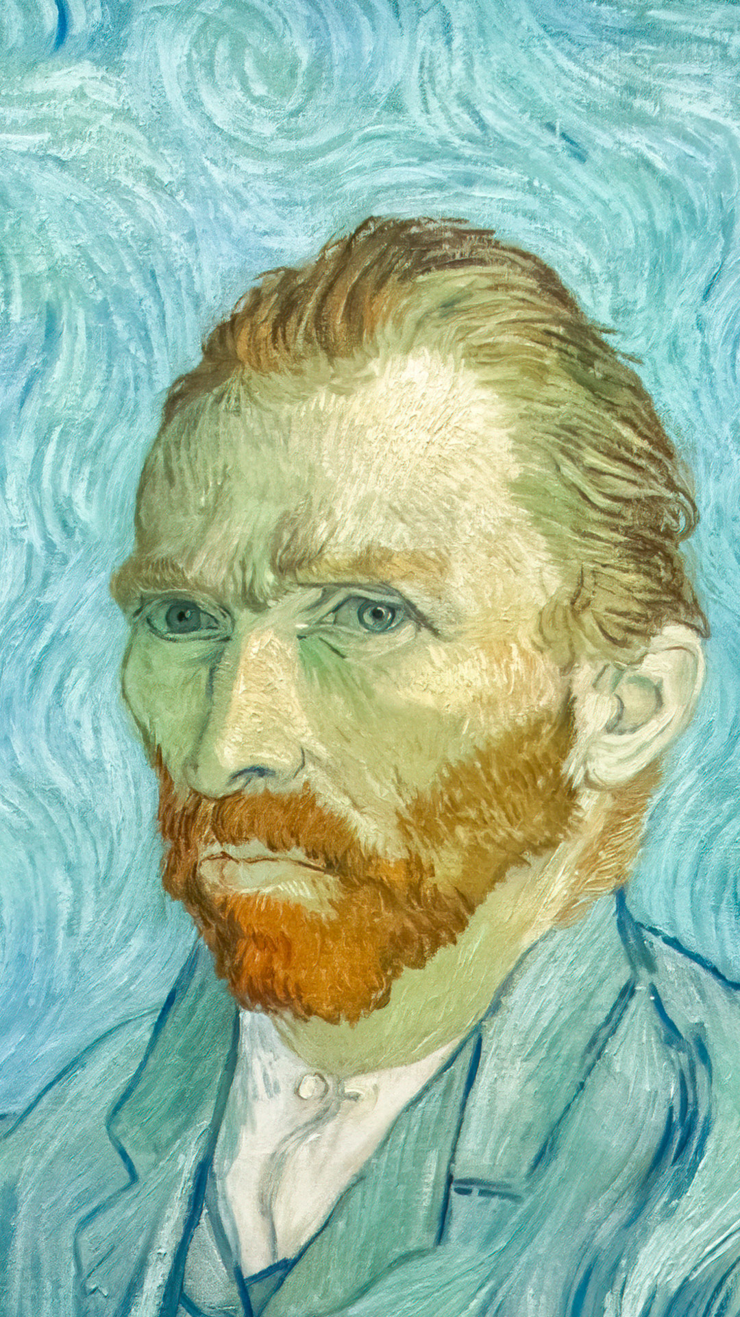 Self Portrait iOS wallpaper brings Van Gogh's introspective gaze to life on your device, a high-res download embodying the artist's self-reflection.