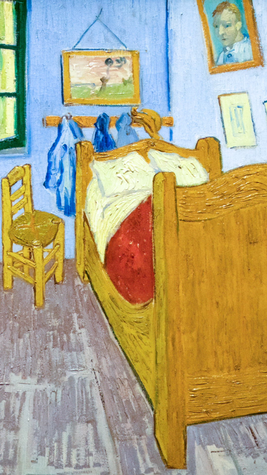 Transform your device’s screen with the Room in Arles impressionism wallpaper and experience the cozy and intimate atmosphere of Van Gogh’s bedroom in the Yellow House, where he lived and worked in Arles.